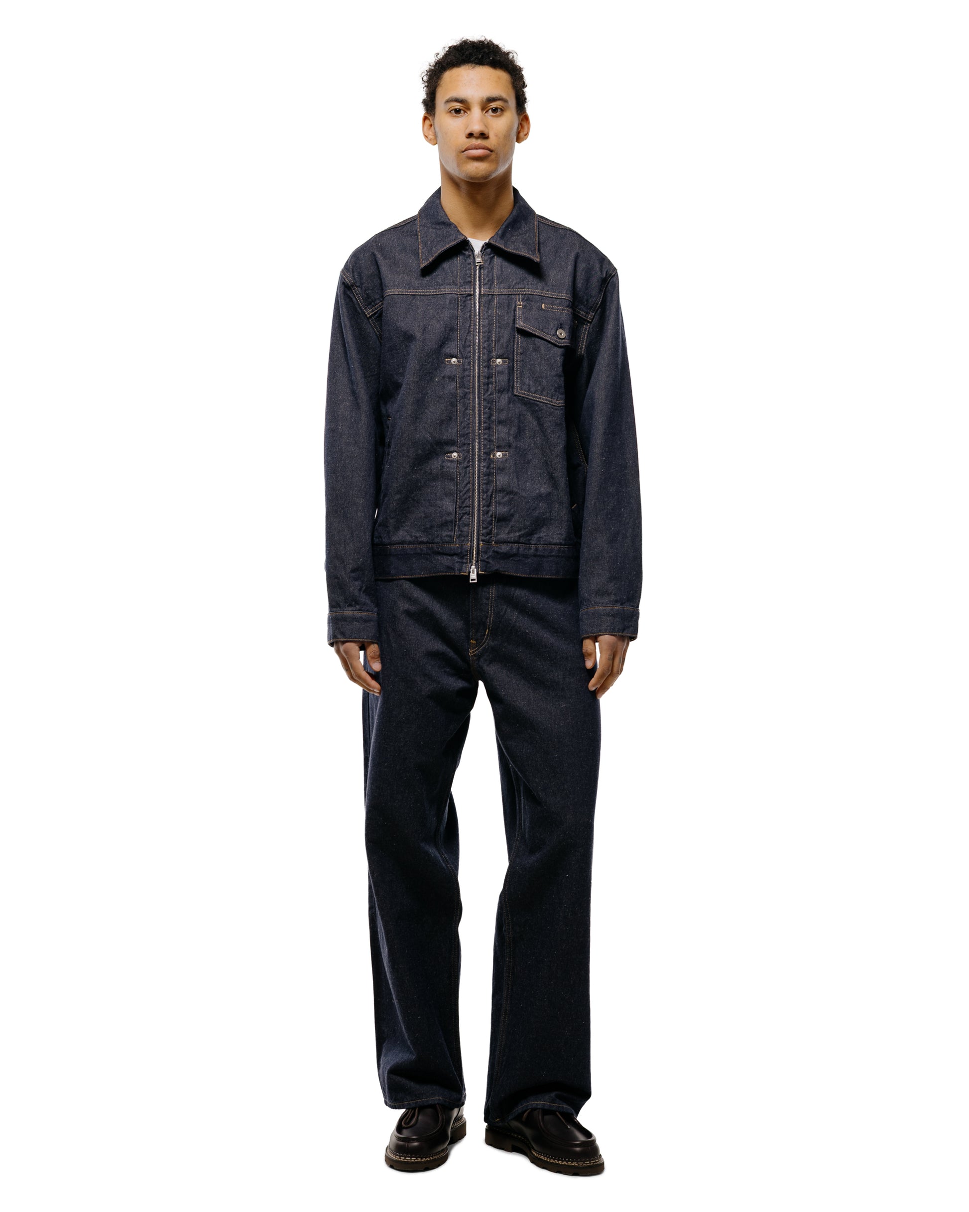 lost & found Norse Projects Norse Projects Svendborg Broken Twill Cotton Linen Denim Jacket Indigo