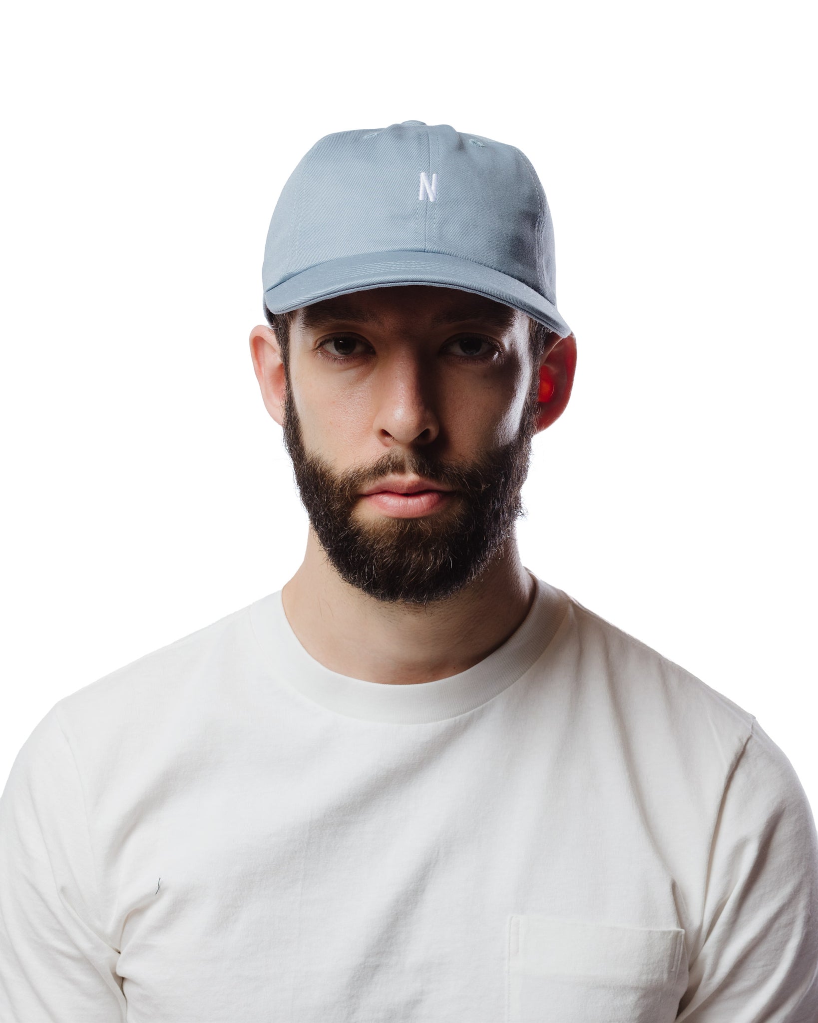 Norse Projects Twill Sports Cap Light Stone Blue Model