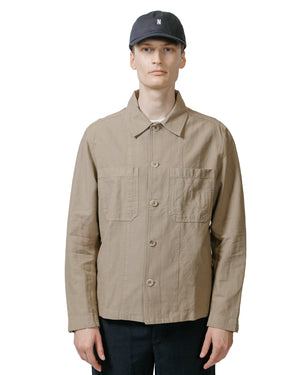 Norse Projects Tyge Cotton Linen Overshirt Clay model front