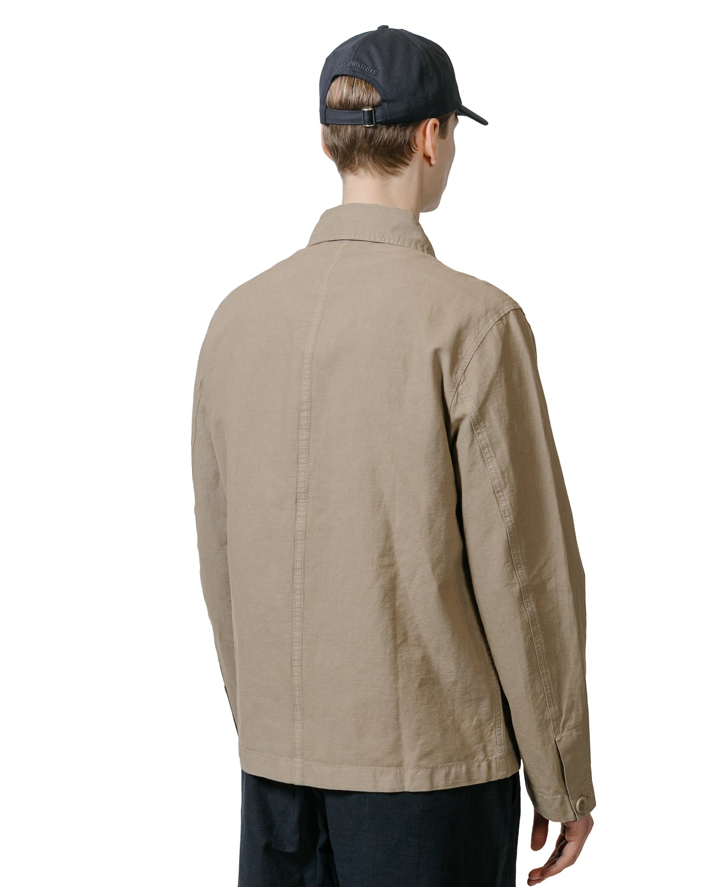 Norse Projects Tyge Cotton Linen Overshirt Clay model back