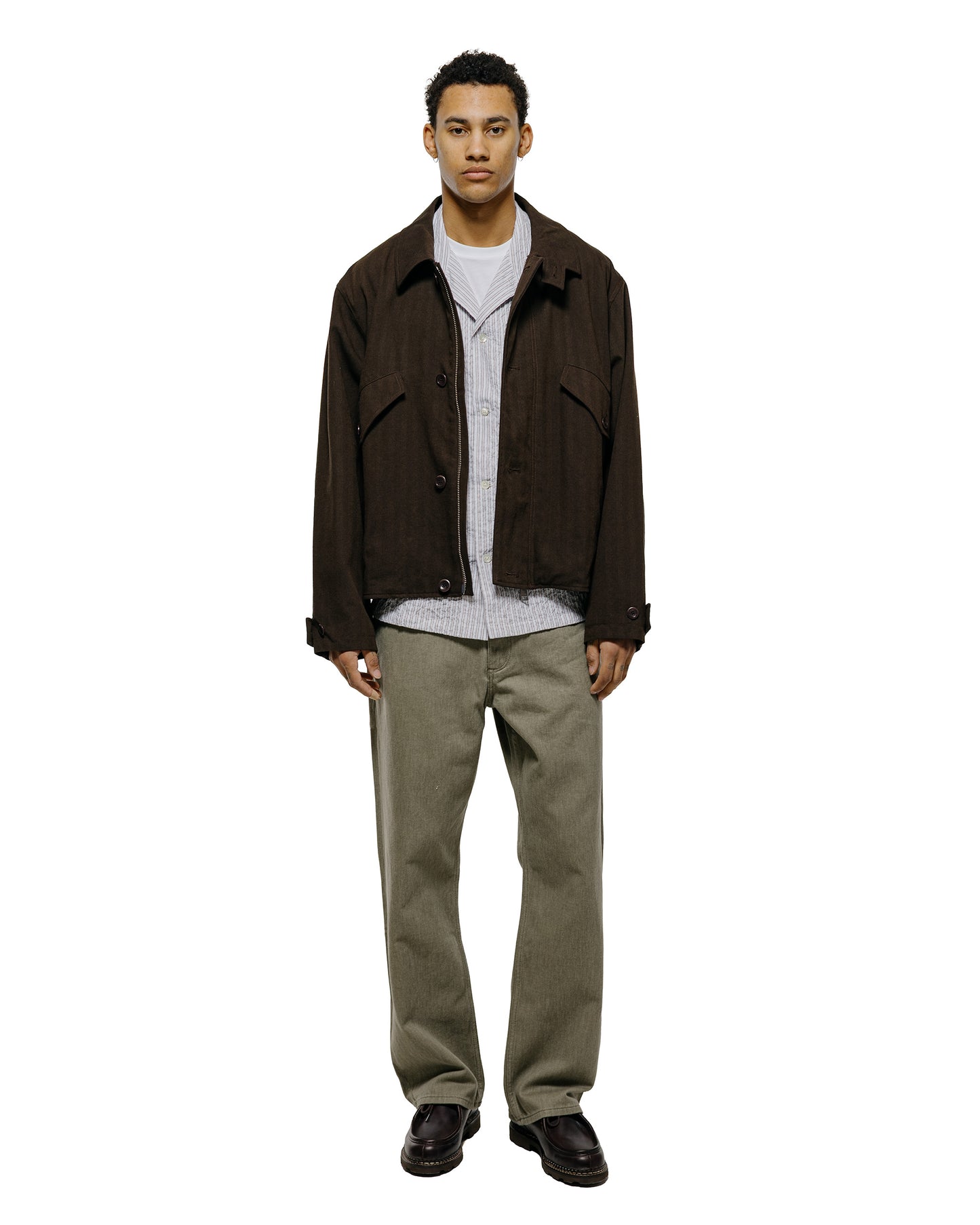 Norse Projects Vandel Herringbone Twill Flight Jacket Delicioso Brown