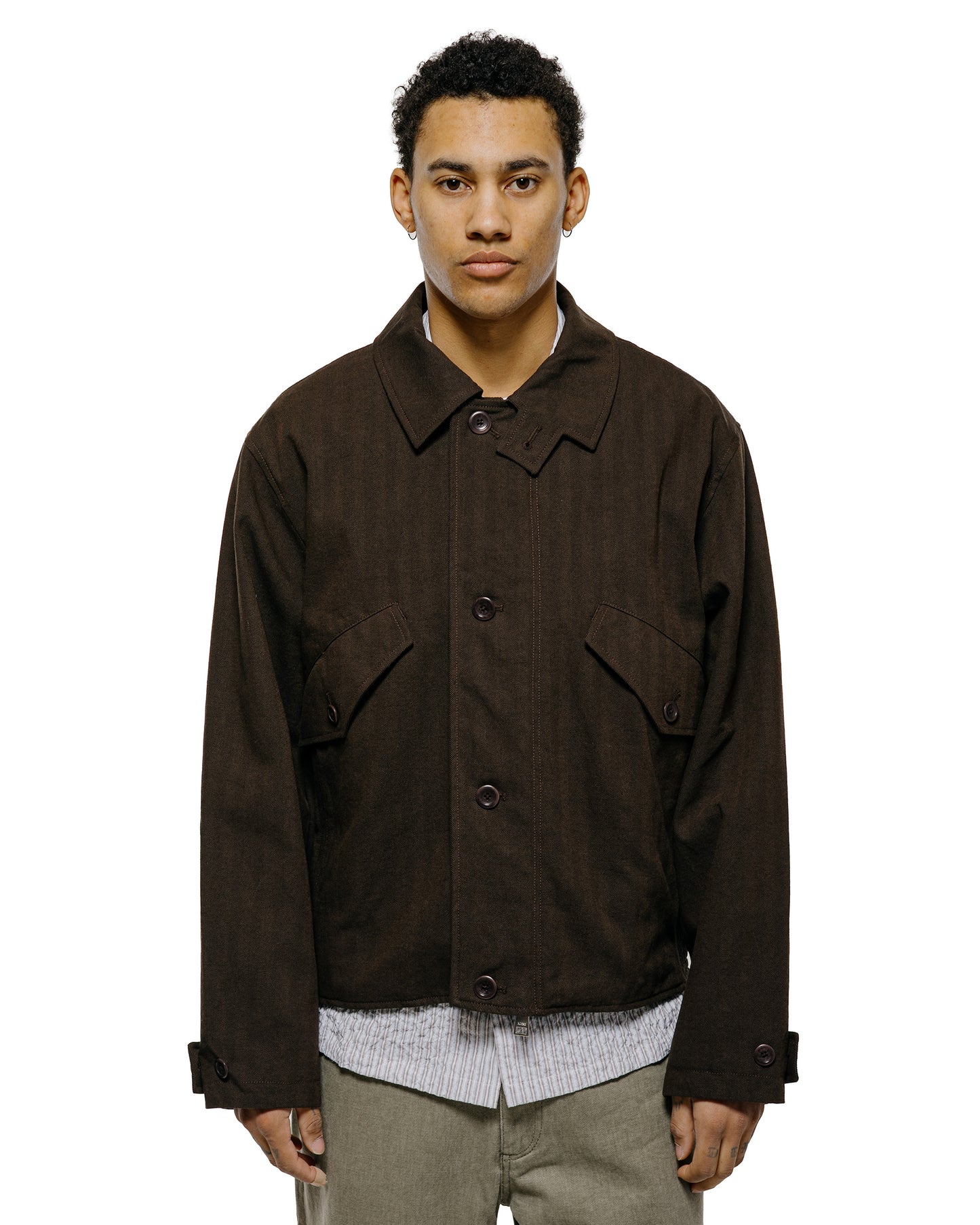 Norse Projects Vandel Herringbone Twill Flight Jacket Delicioso Brown
