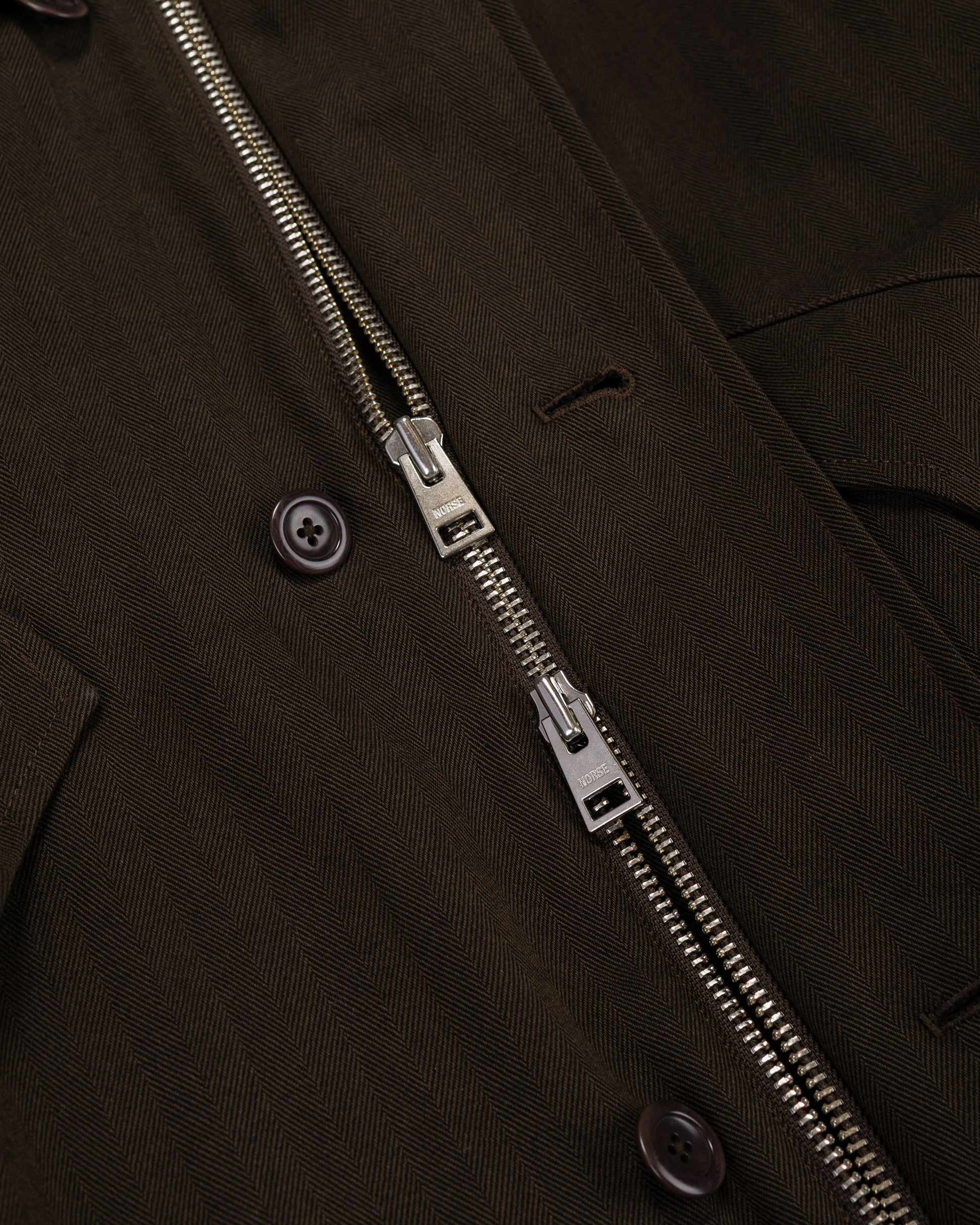 Norse Projects Vandel Herringbone Twill Flight Jacket Delicioso Brown