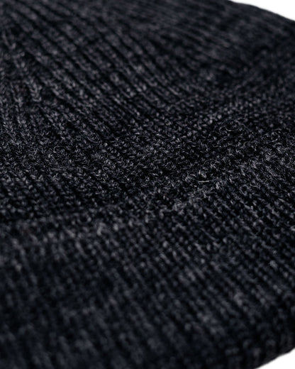 Norse Projects Wool Cotton Rib Beanie Dark Grey Melange