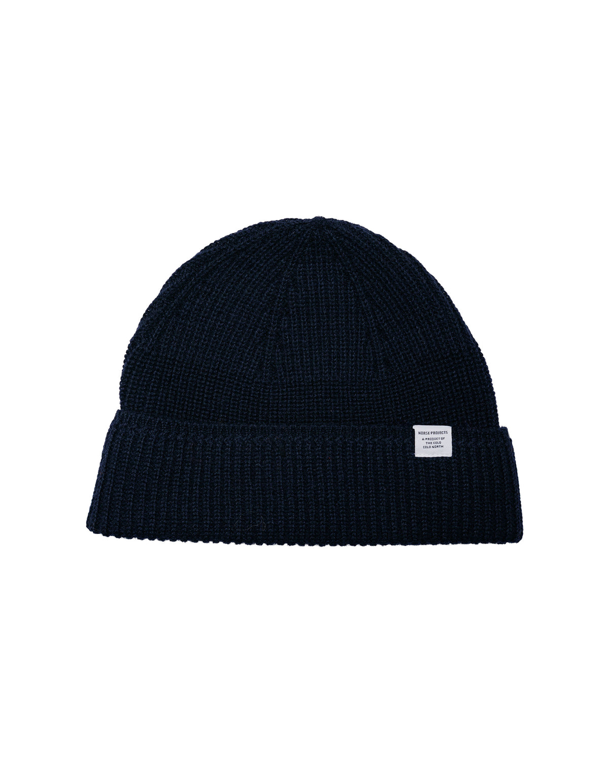 Norse Projects Wool Cotton Rib Beanie Dark Navy