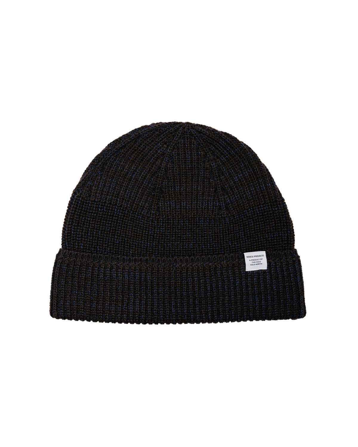 Norse Projects Wool Cotton Rib Beanie Darkest Purple