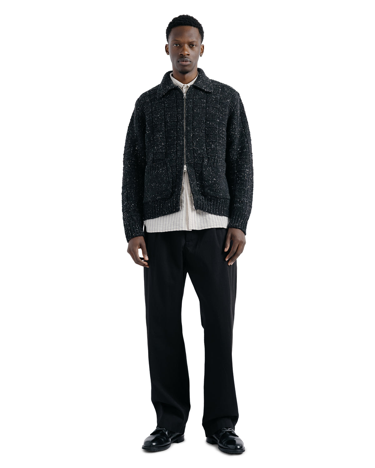 Norse Projects Aldrup Donegal Square Jacket Charcoal Melange