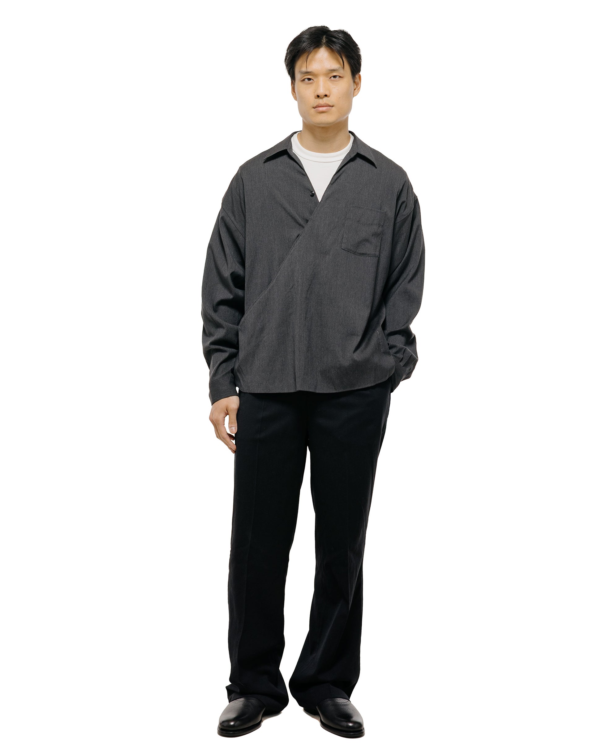 Old Joe Asymmetry Front Tunic Shirts (Long-Sleeve) Graphite