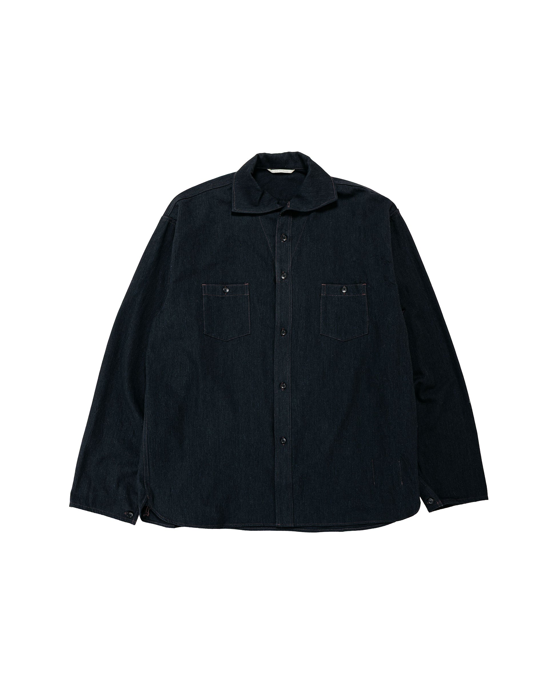 Old Joe Camp Collar Marine Shirts Long Sleeve Black