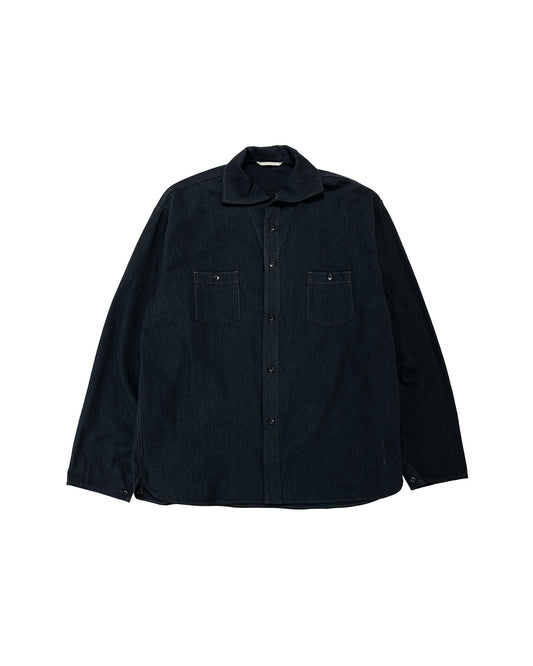 Old Joe Camp Collar Marine Shirts Long Sleeve Black
