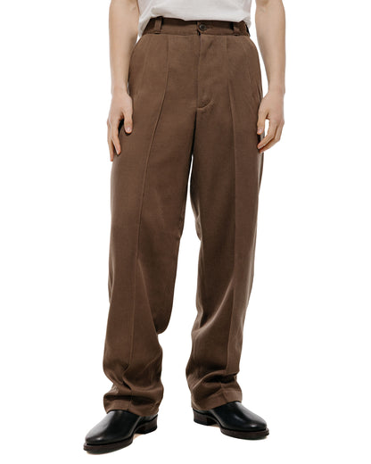 Old Joe Front Tuck Army Trouser Coffee