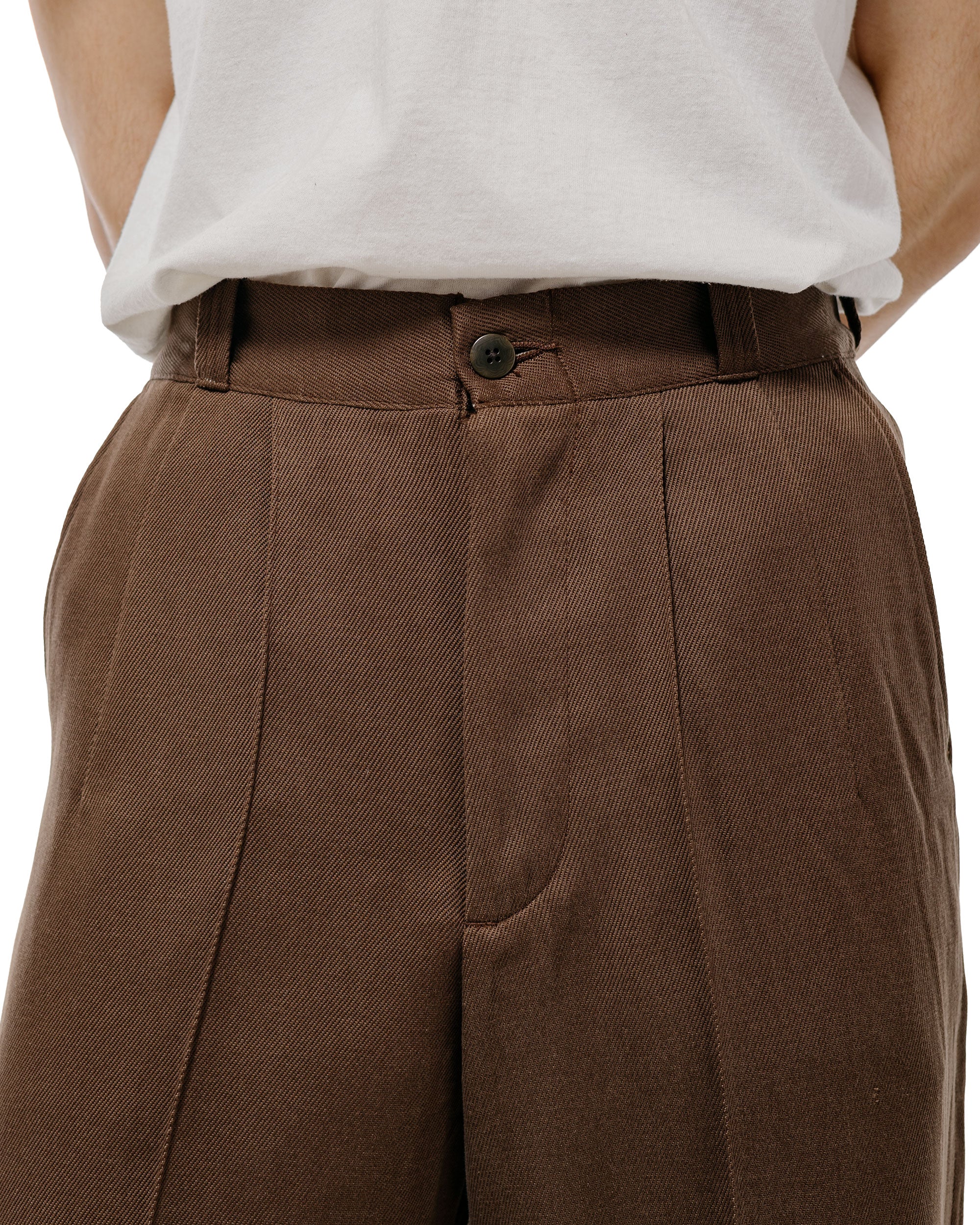 Old Joe Front Tuck Army Trouser Coffee