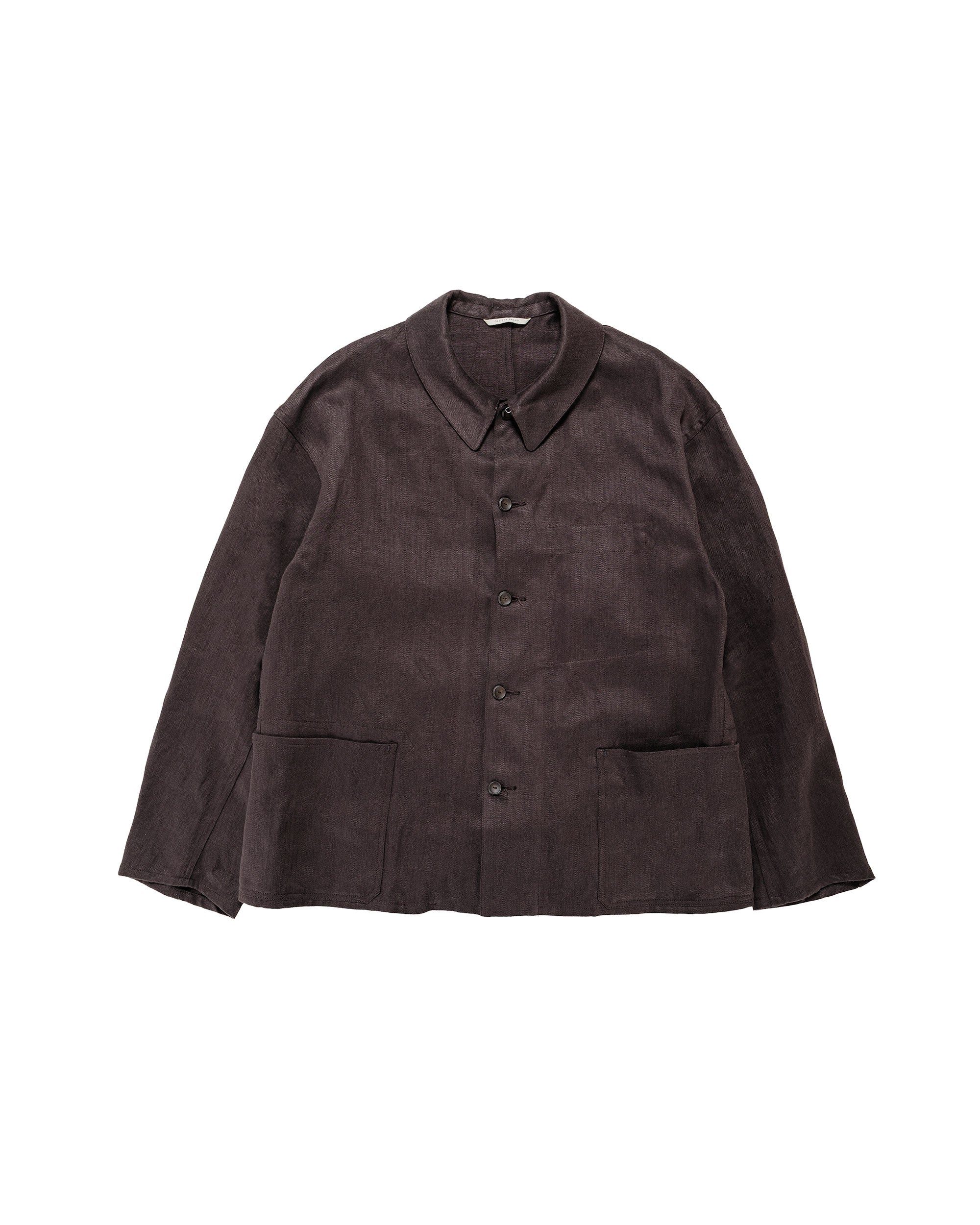 Old Joe Quater Zip Silk Nep Ripped Shirt Bark