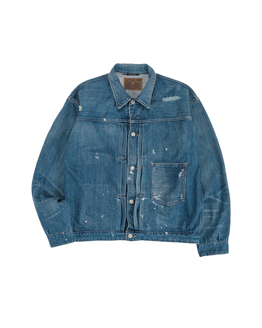 Old Joe One Pocket Jean Jacket (Scar Face & Paint) Indigo