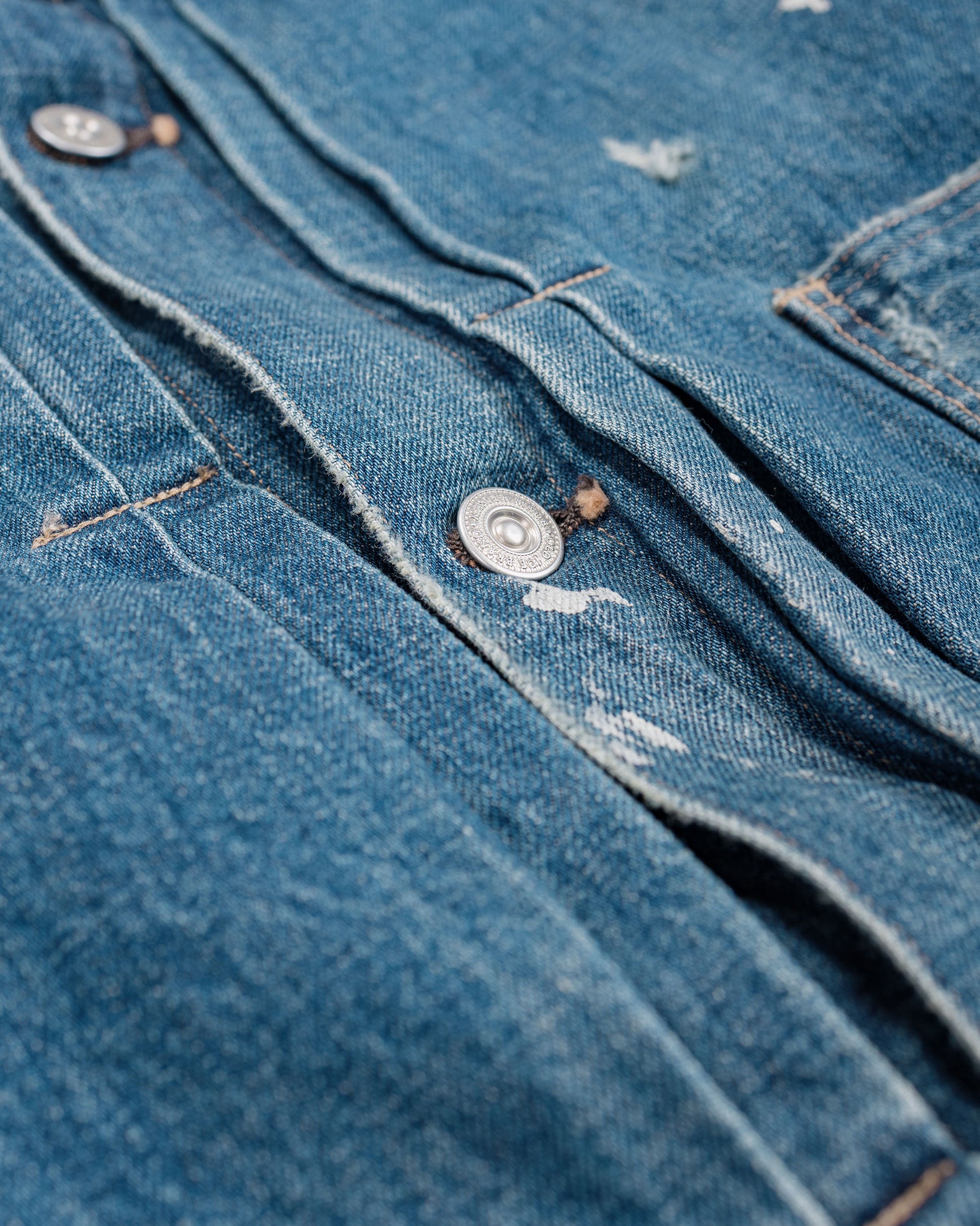 Old Joe One Pocket Jean Jacket (Scar Face & Paint) Indigo