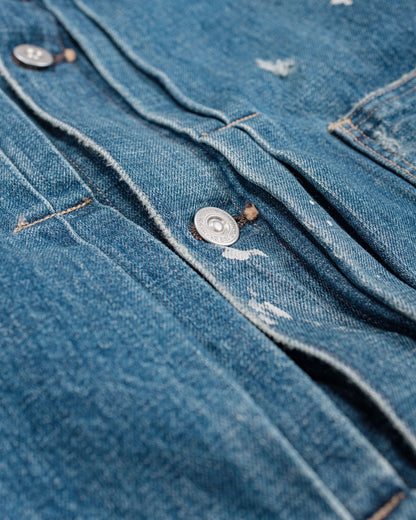 Old Joe One Pocket Jean Jacket (Scar Face & Paint) Indigo