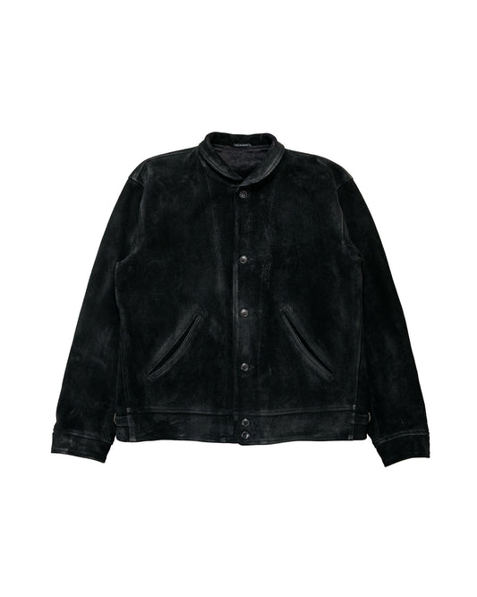 Old Joe Patina Horse-Hide Cossack Jacket Rough Out Patina Black