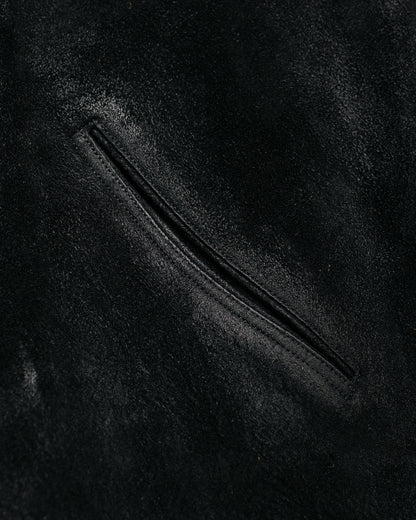 Old Joe Patina Horse-Hide Cossack Jacket Rough Out Patina Black
