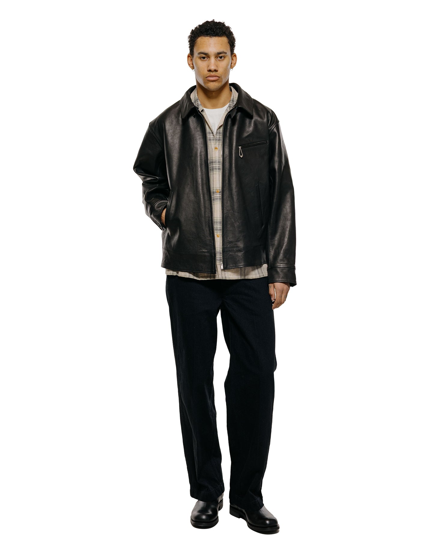 Old Joe Patina Horse-Hide Hercules Jacket Patina Black