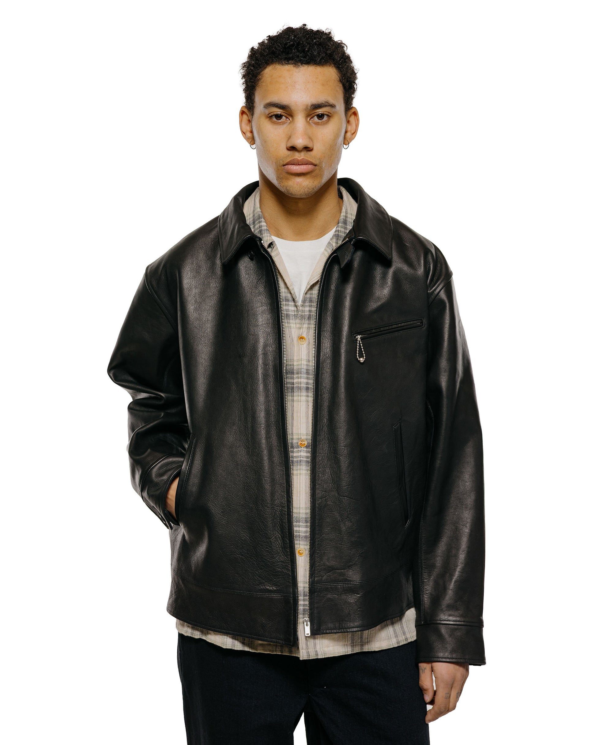 Old Joe Patina Horse-Hide Hercules Jacket Patina Black