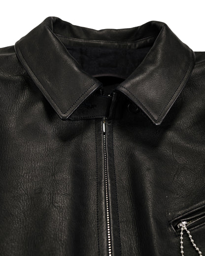 Old Joe Patina Horse-Hide Hercules Jacket Patina Black