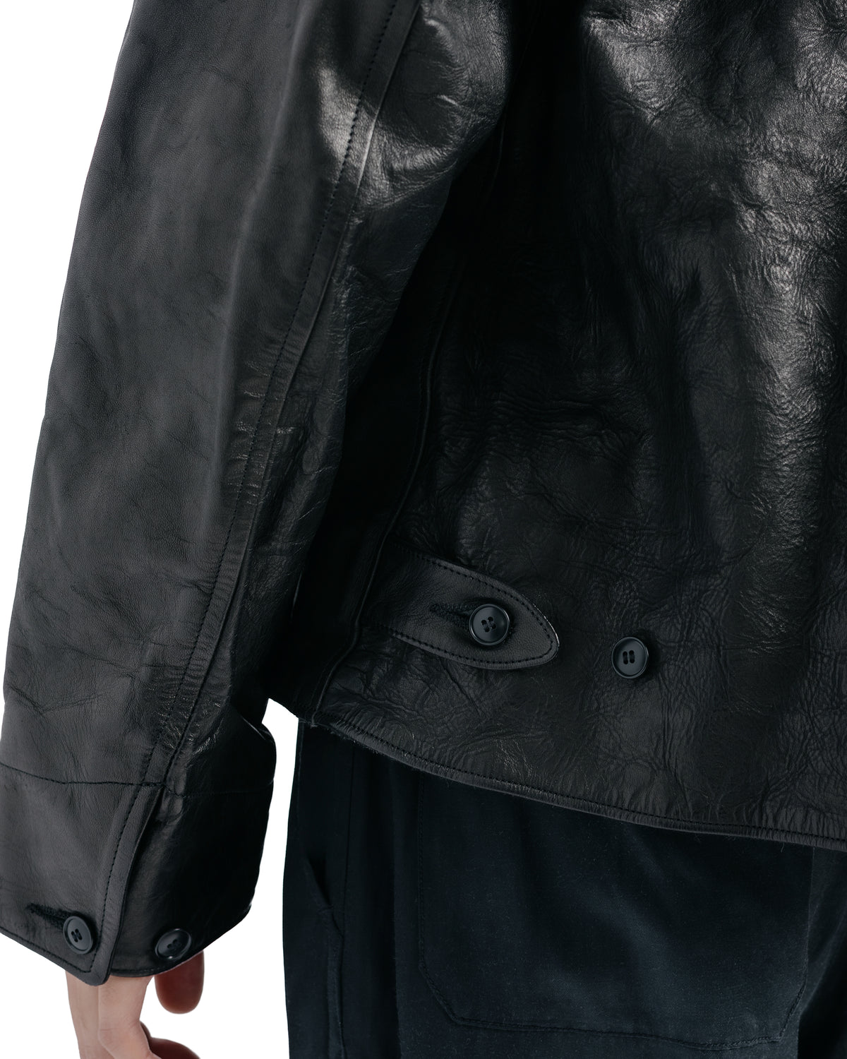 Old Joe Patina Horse-Hide Pinkerton Jacket Patina Black