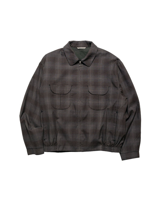 Old Joe Pleated-Pocket Ricky Jacket Graphite Plaid