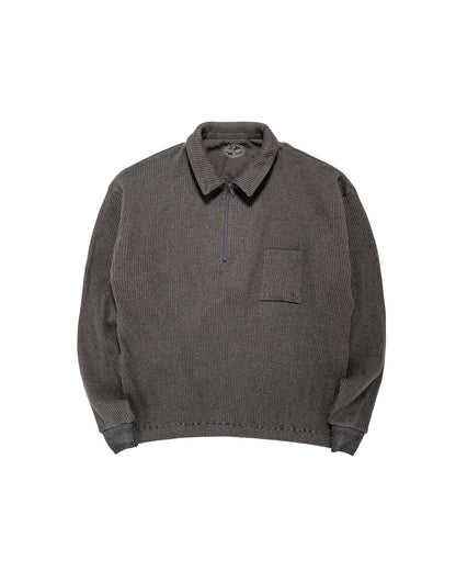 Old Joe Quater Zip Cotton Yak Ribed Shirts Graphite