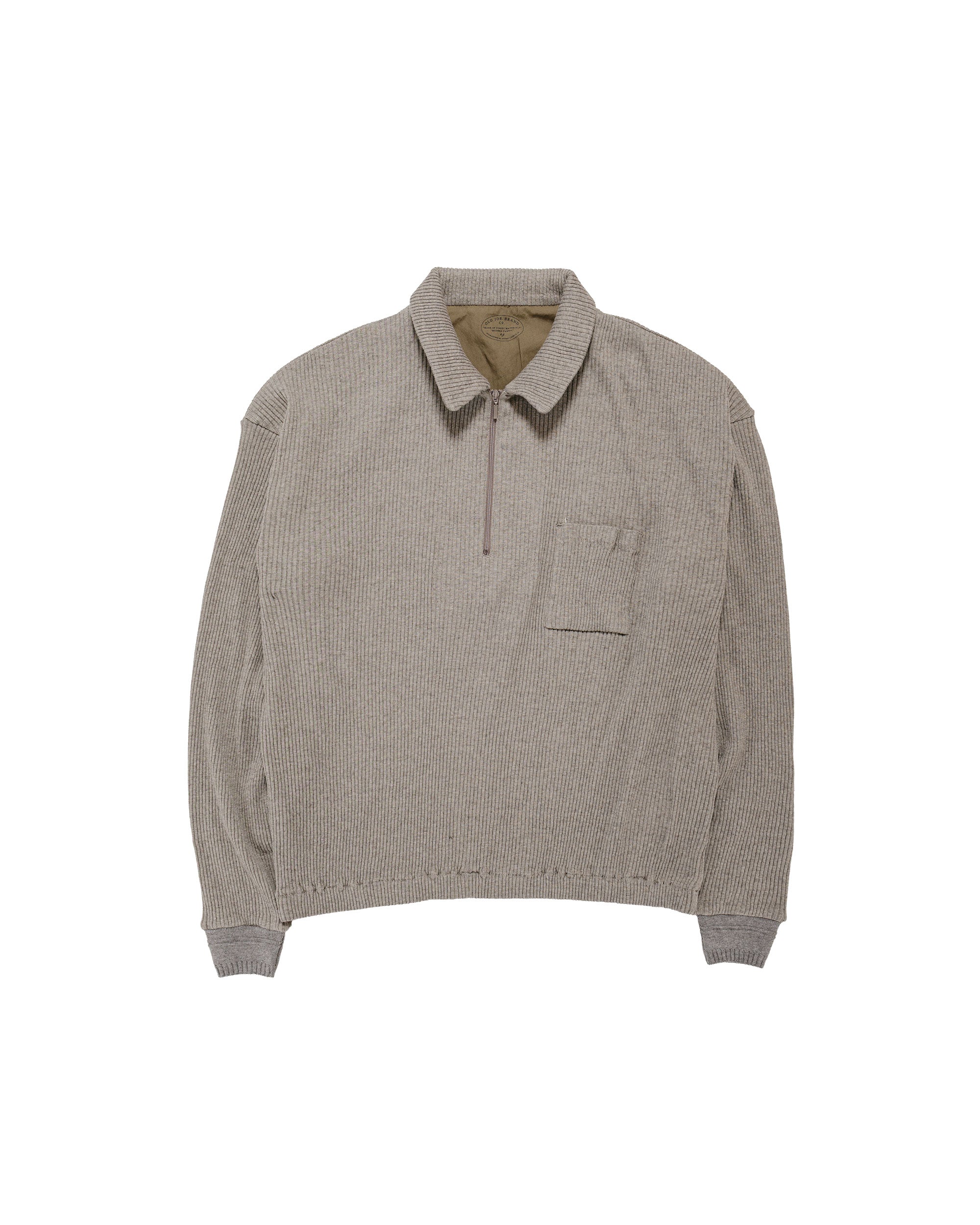 Old Joe Quater Zip Cotton Yak Ribed Shirts Morel