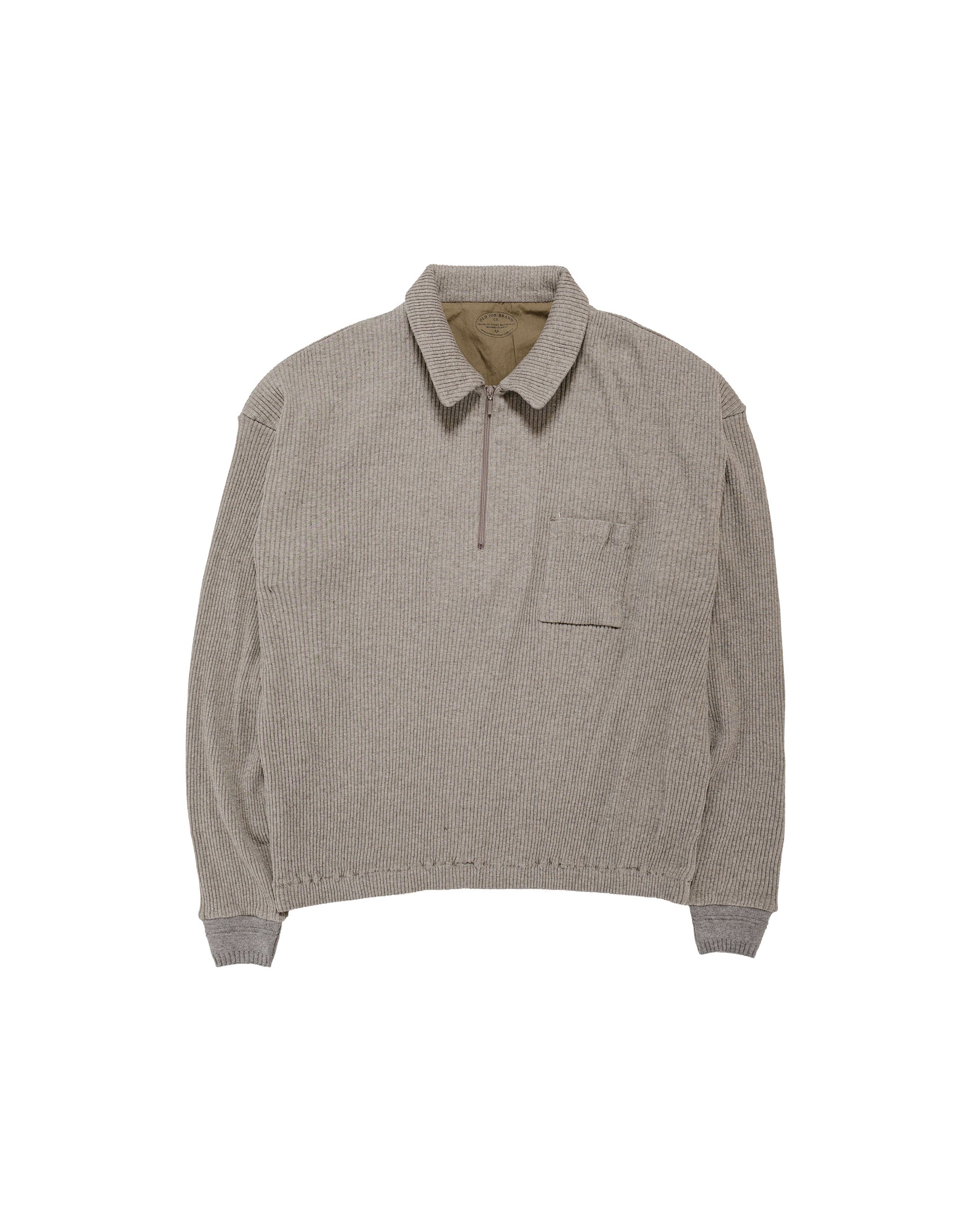 Old Joe Quater Zip Cotton Yak Ribed Shirts Morel