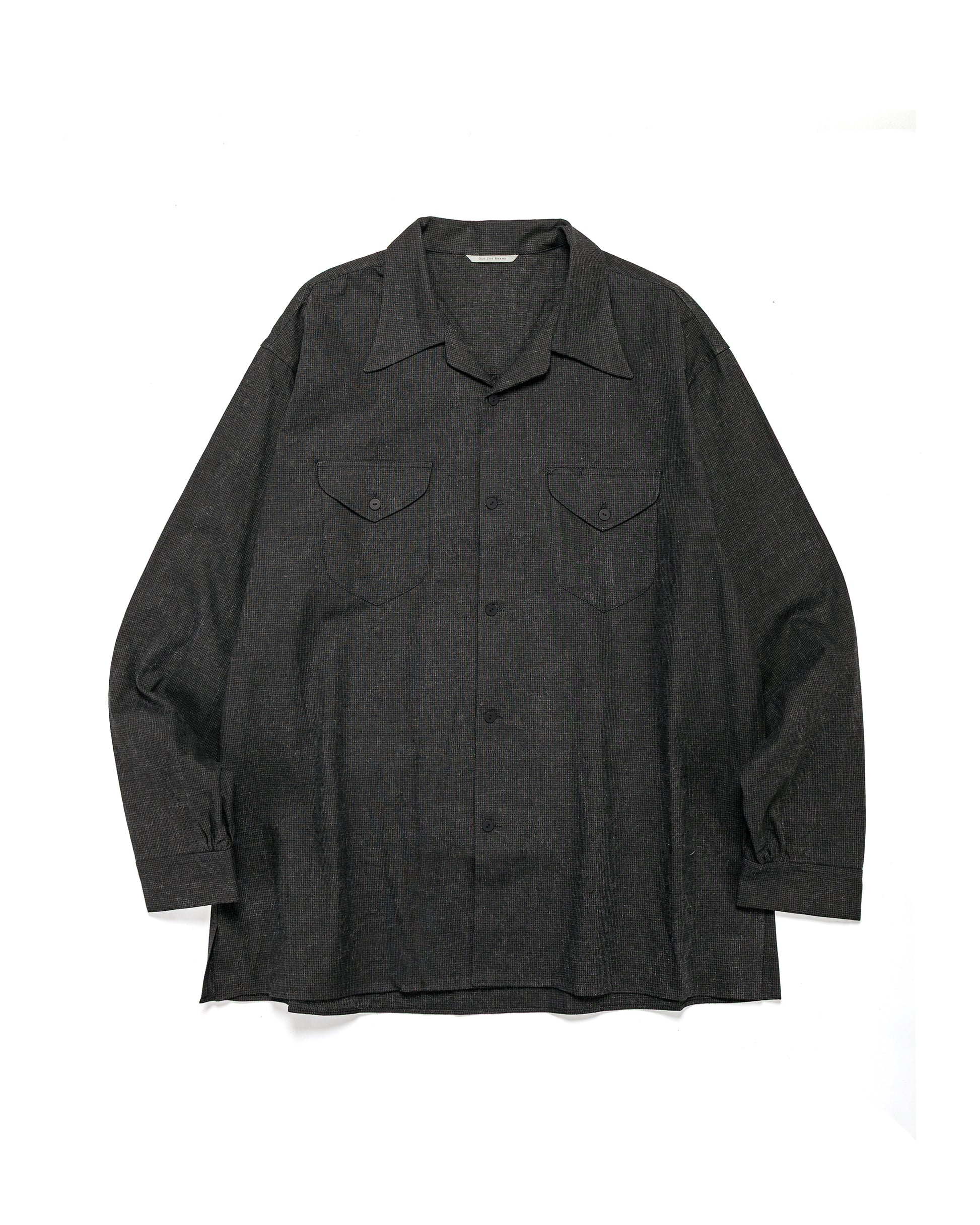 Old Joe Swallow Collar Sports Shirts Ink Black