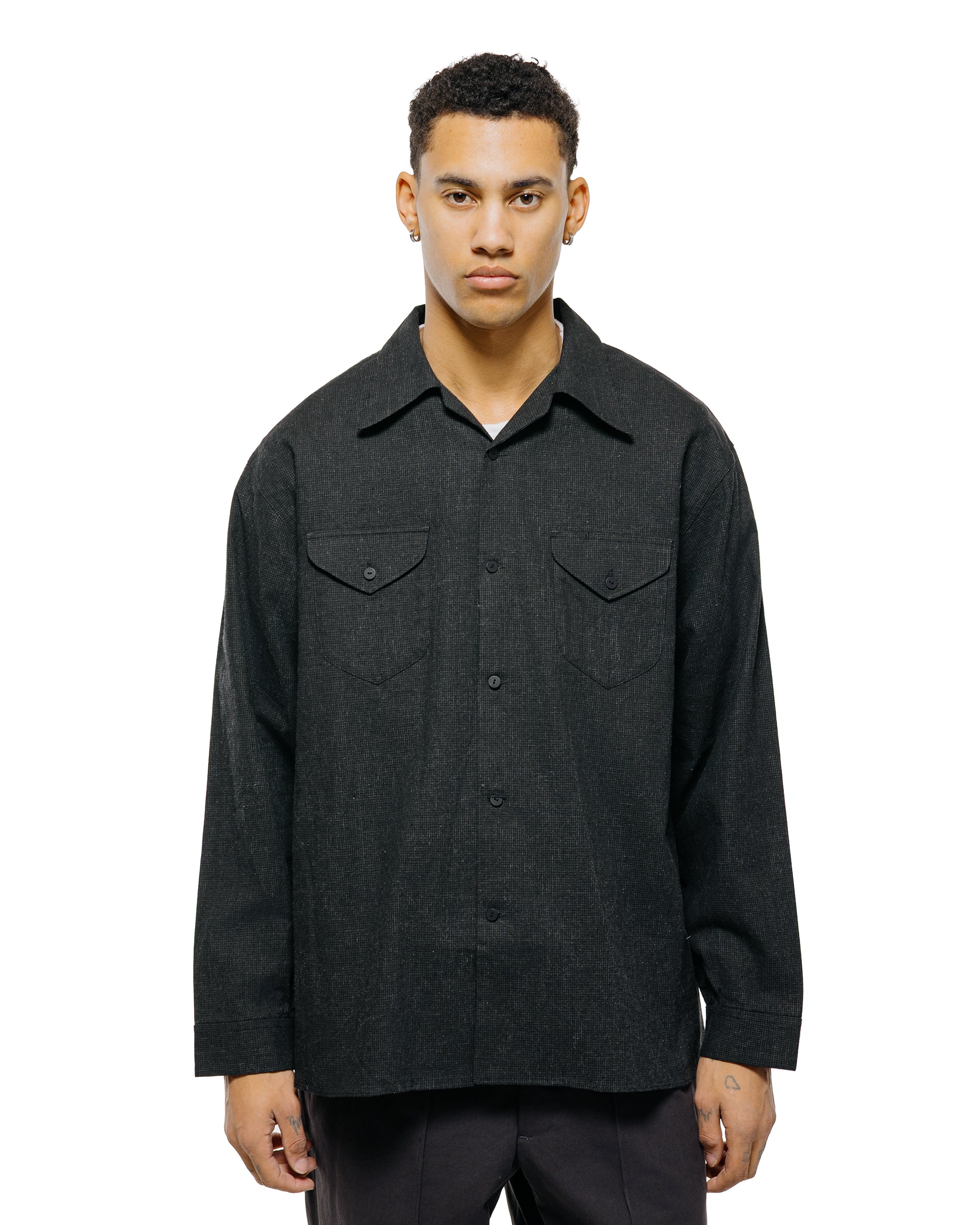 Old Joe Swallow Collar Sports Shirts Ink Black