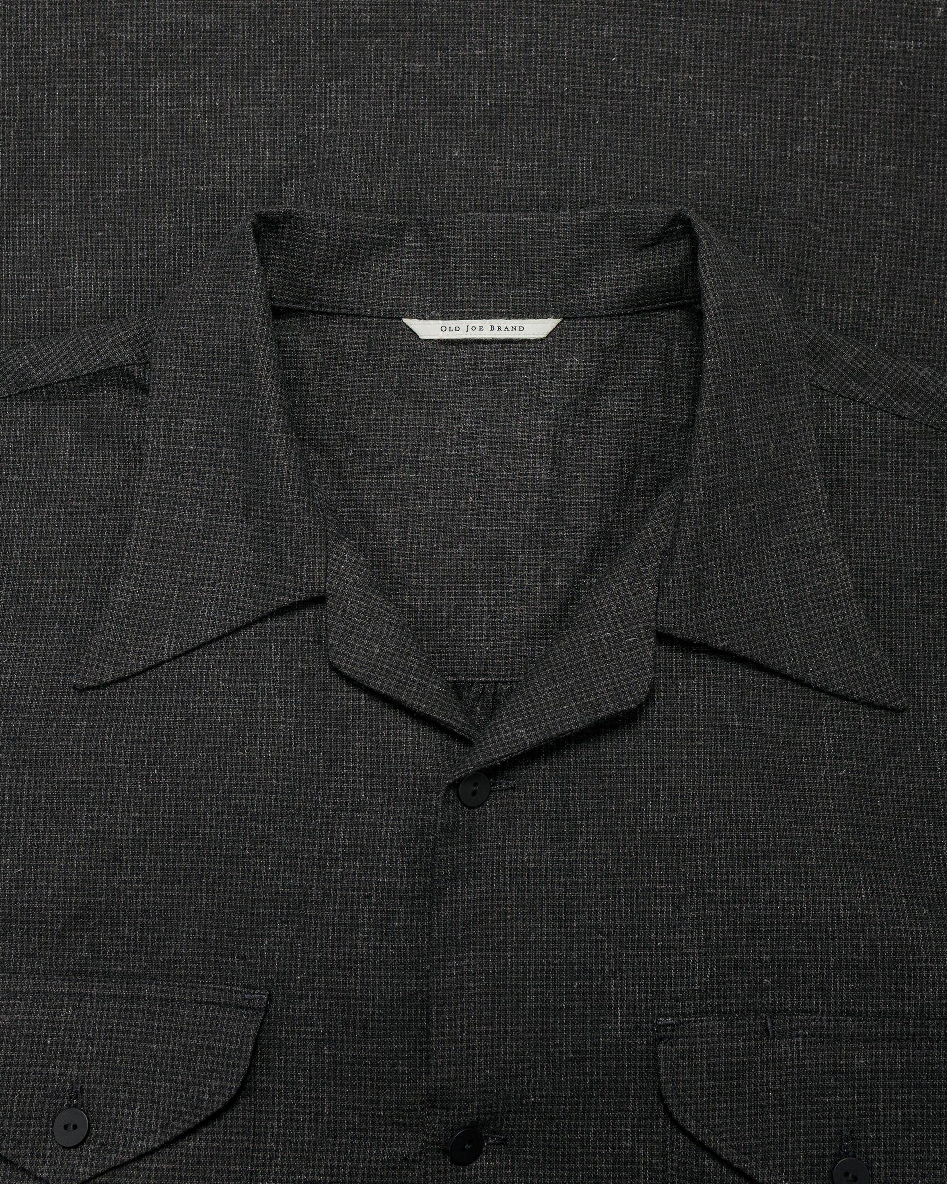 Old Joe Swallow Collar Sports Shirts Ink Black