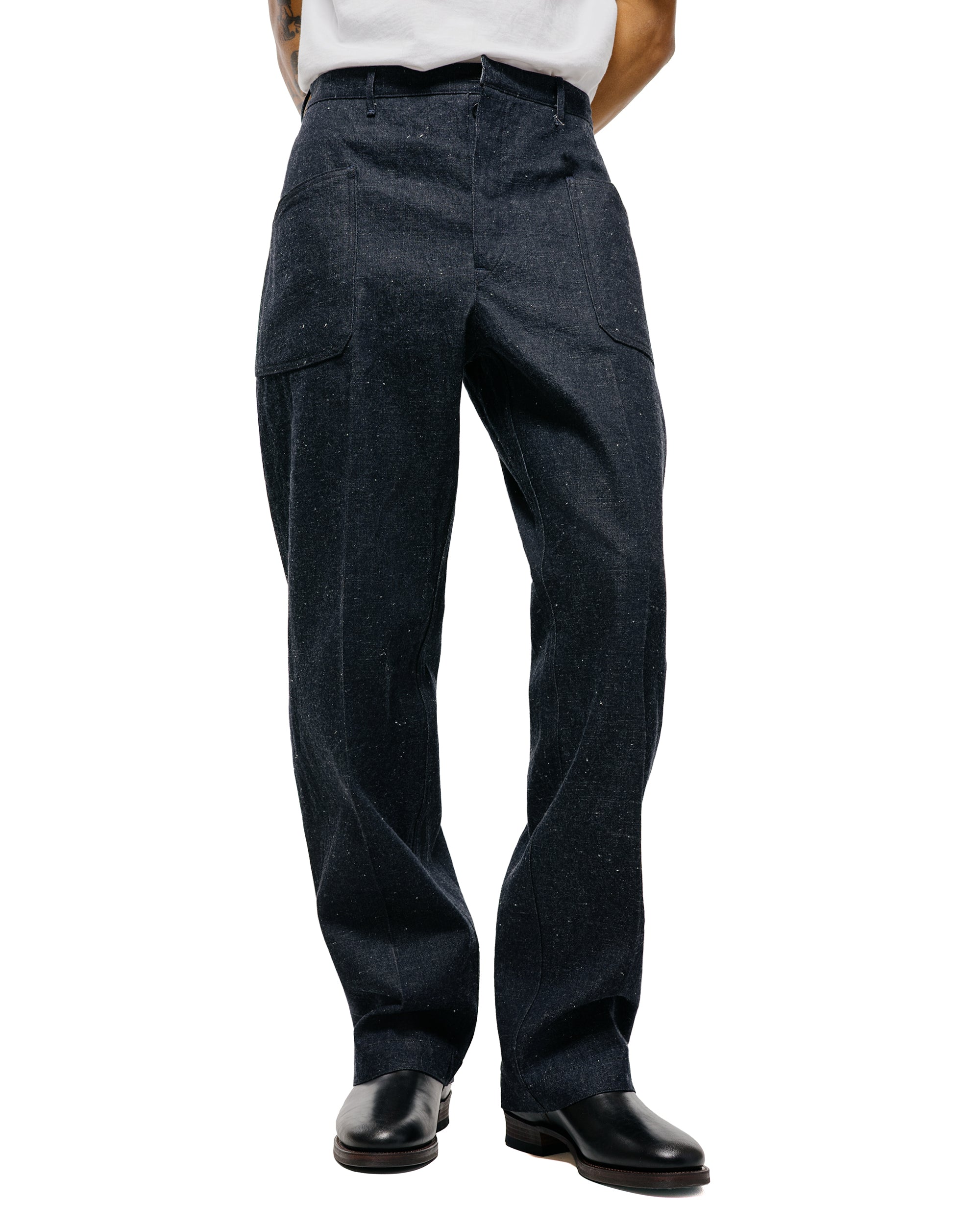 Old Joe Front Tuck Army Trouser Black