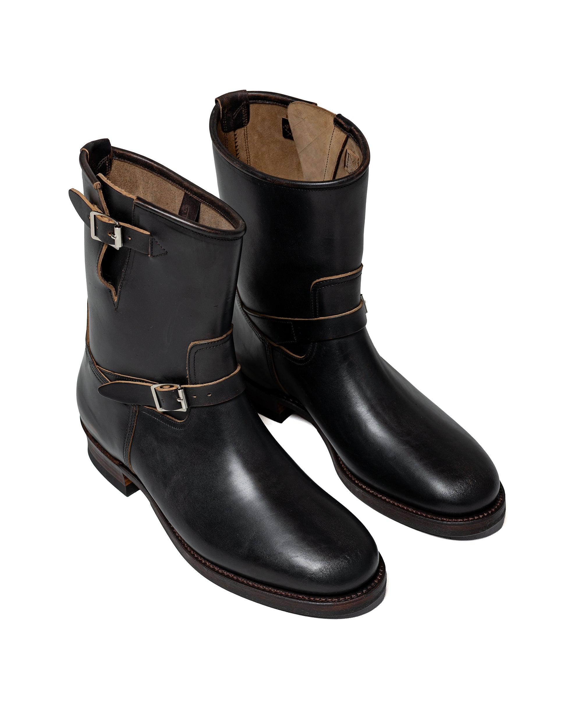 靴 OLD JOE&CO Engineer ARTISAN LEATHER 91/2 Old Joe 'The Engineer' Artisan Leather Engineer Boots Black Brown Hors