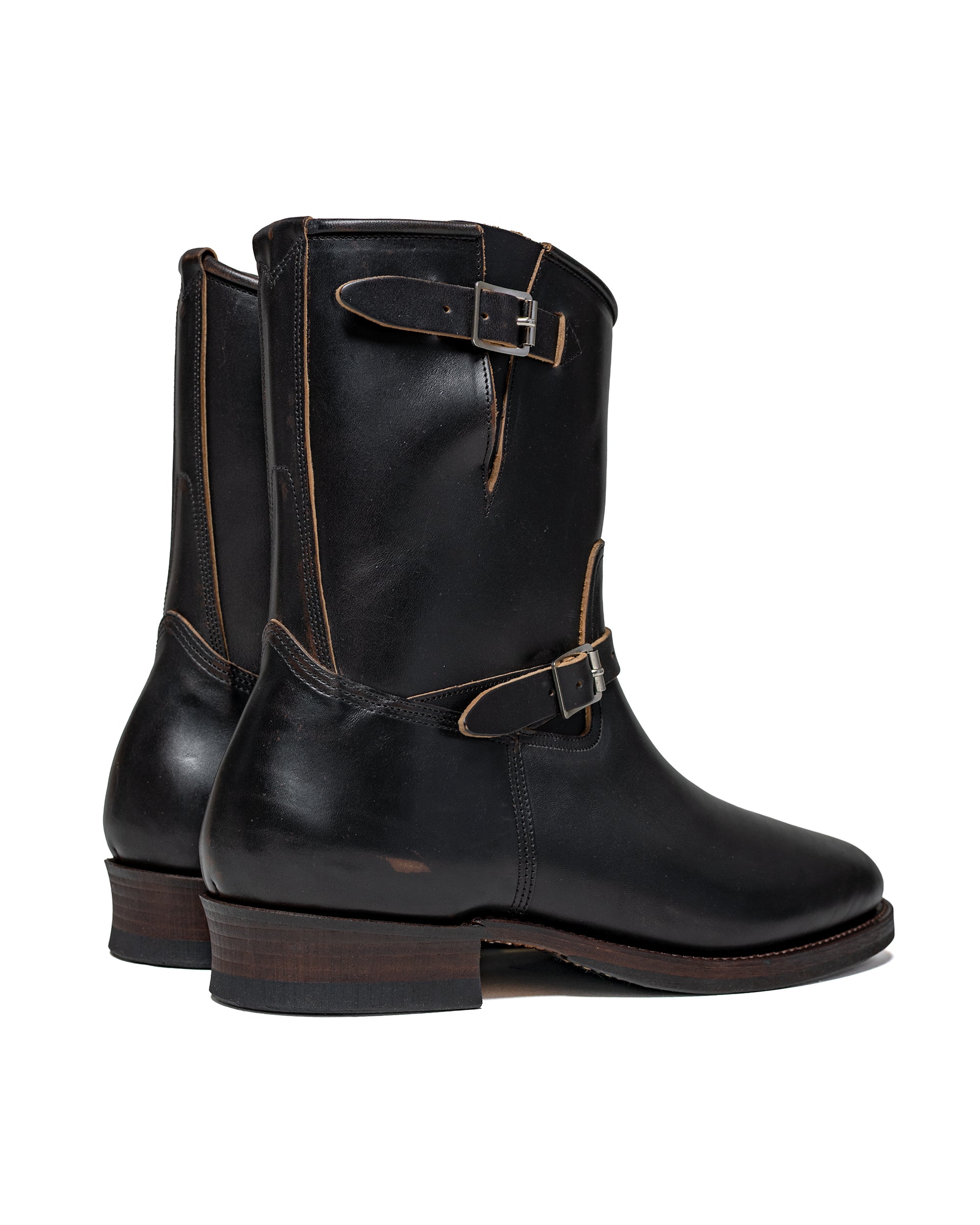 OLD JOE / ENGINEER BOOTS 初期 Old Joe 'The Engineer' Artisan Leather Engineer Boots Black Brown Hors