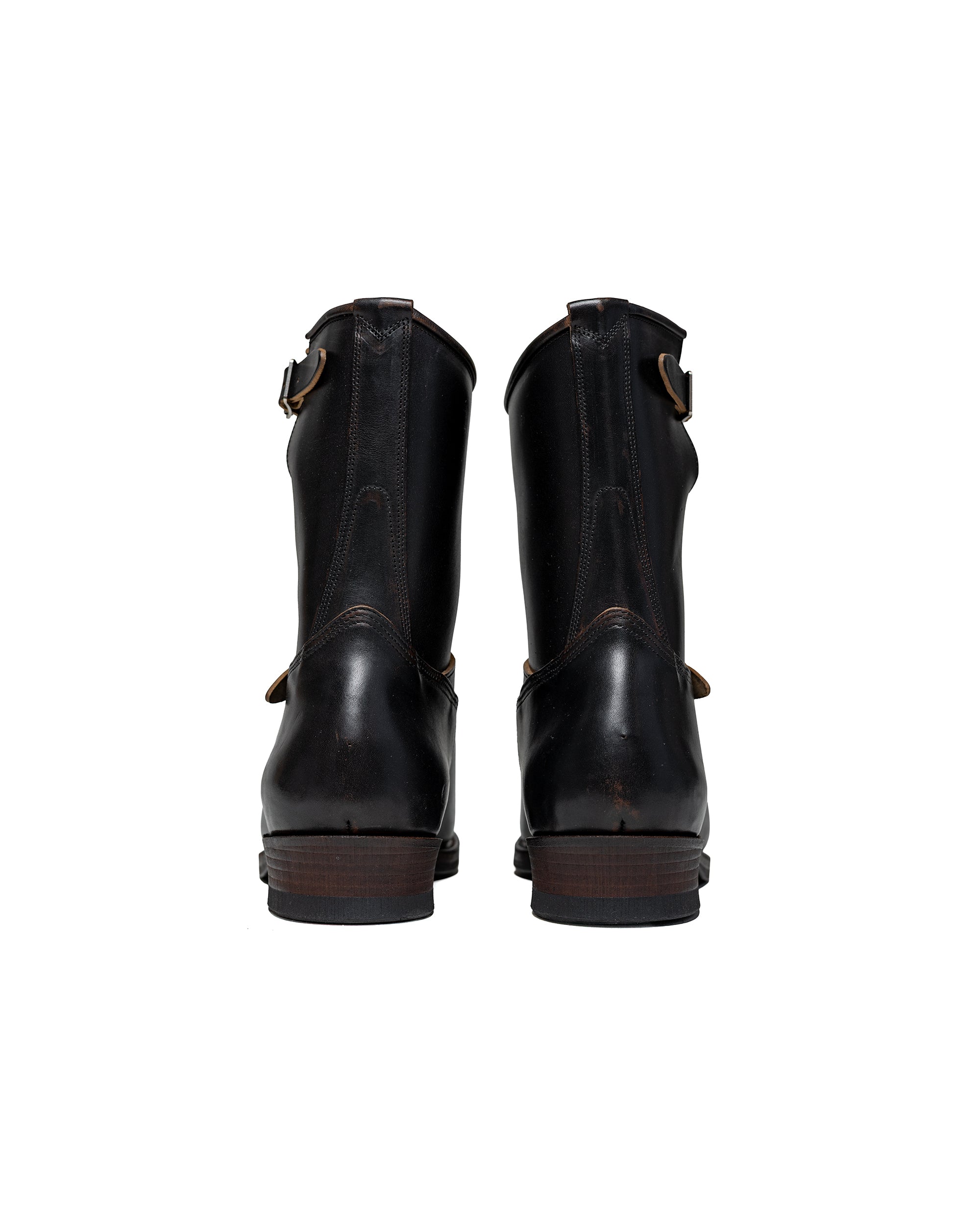 Old Joe 'The Engineer' Artisan Leather Engineer Boots Black Brown Hors