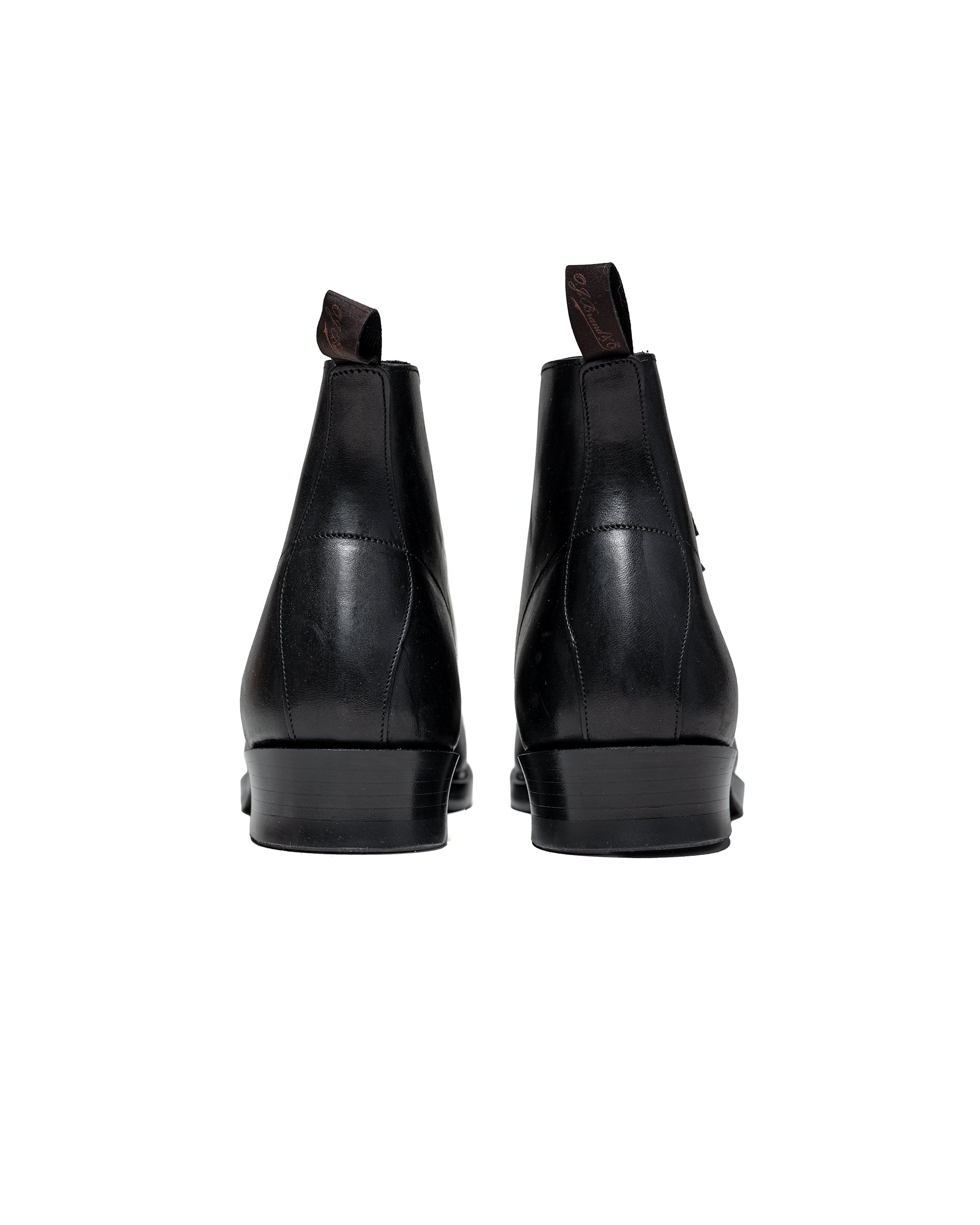 Old Joe 'The Welder' Stunning Leather Monkey Boots Black Horse Butt