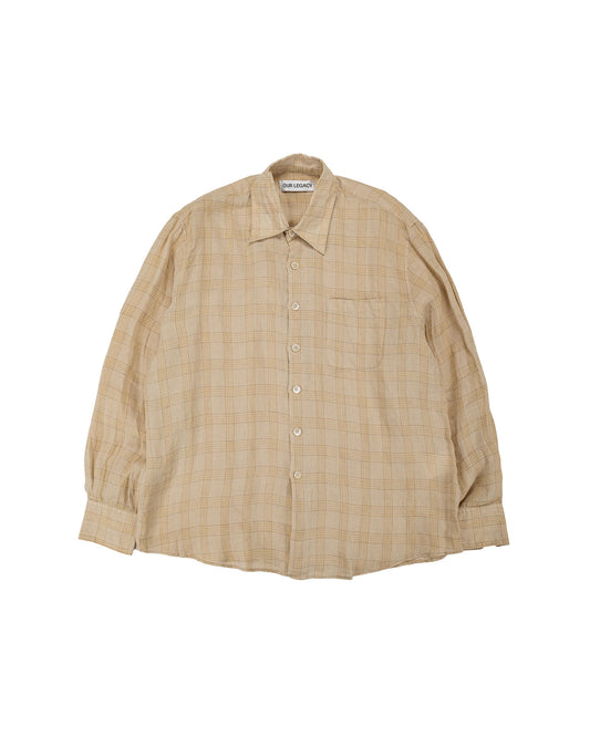 Our Legacy Above Shirt Vacay Check Gauze Linen
