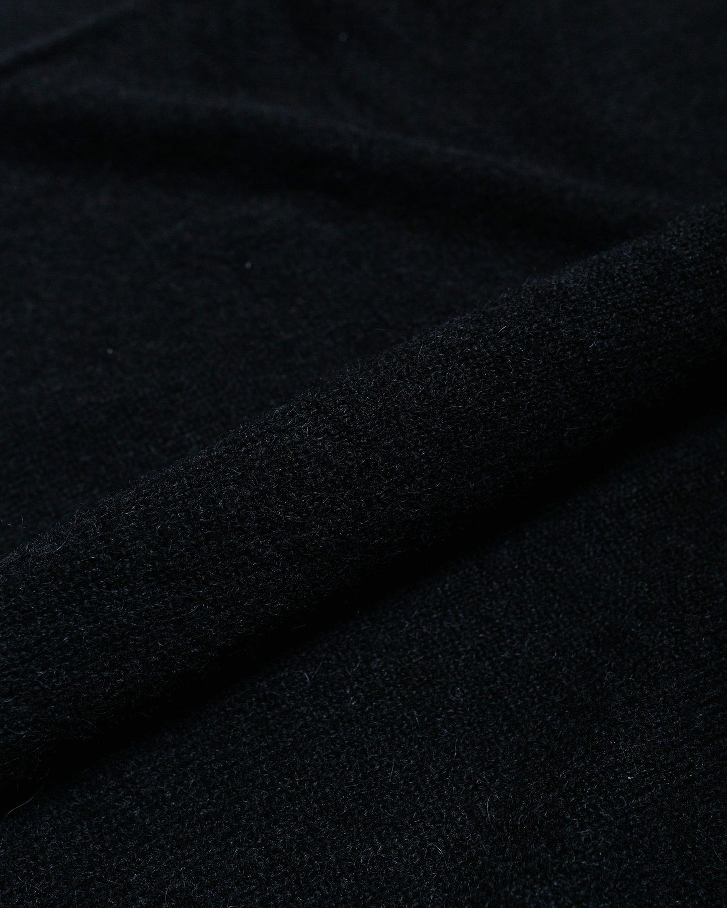 Our Legacy Evening Polo Black Fuzzy Alpaca fabric