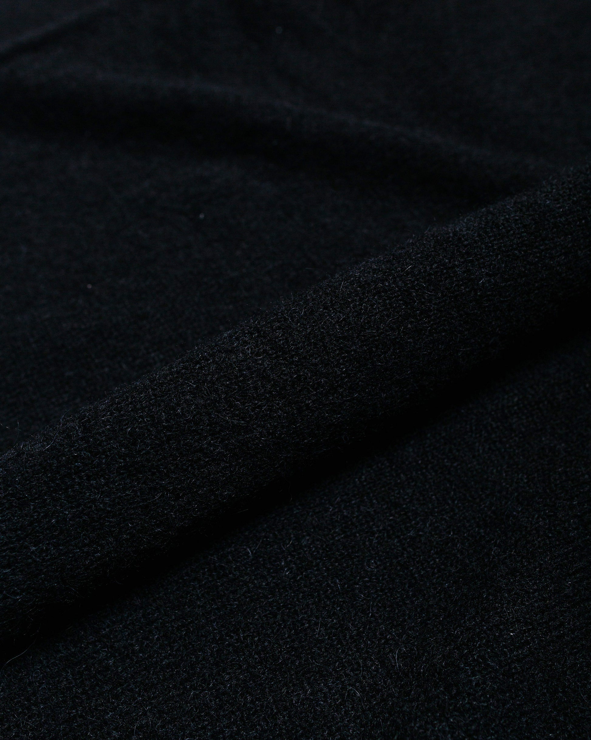 Our Legacy Evening Polo Black Fuzzy Alpaca fabric