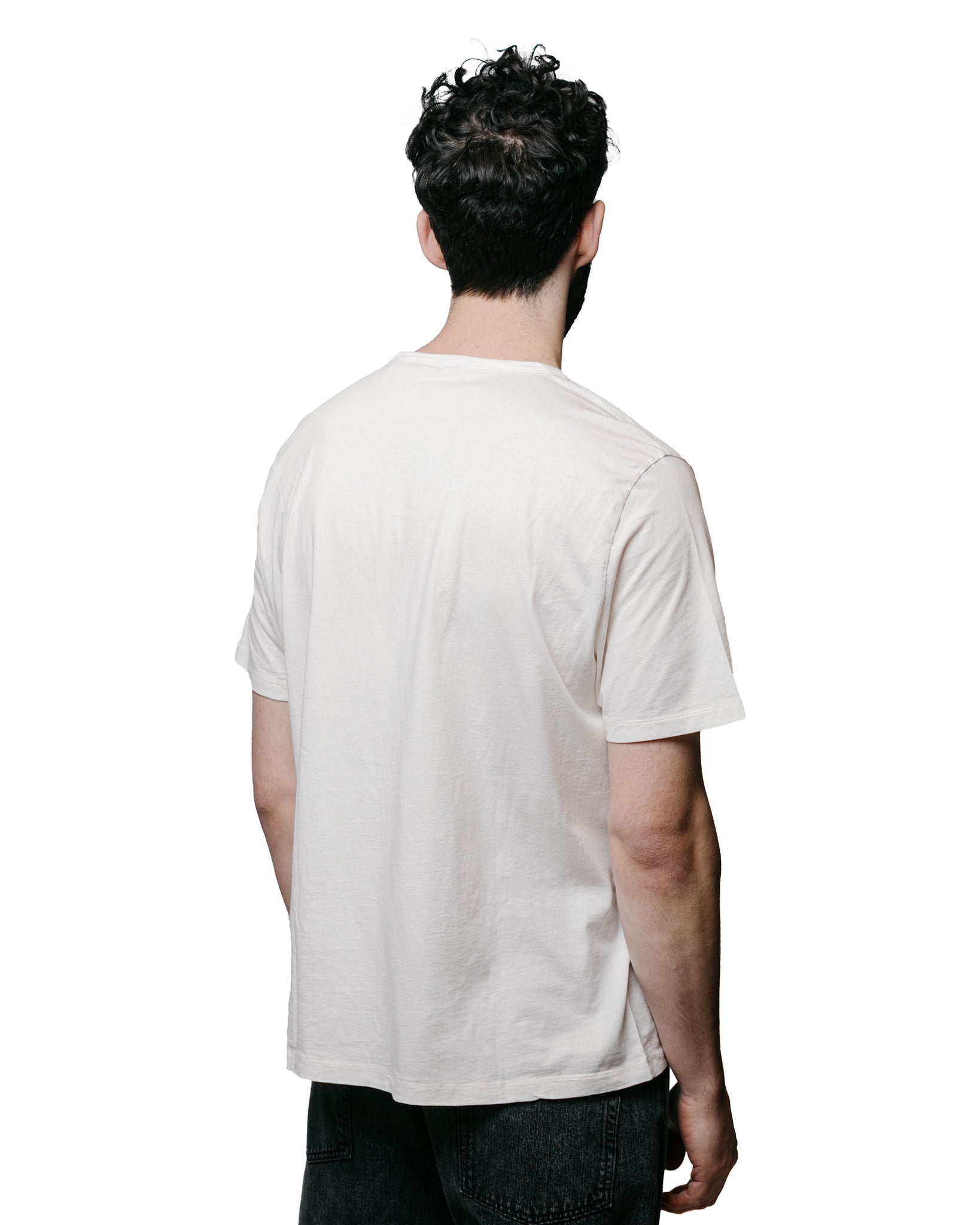 Our Legacy New Box T-Shirt White Clean Jersey model back