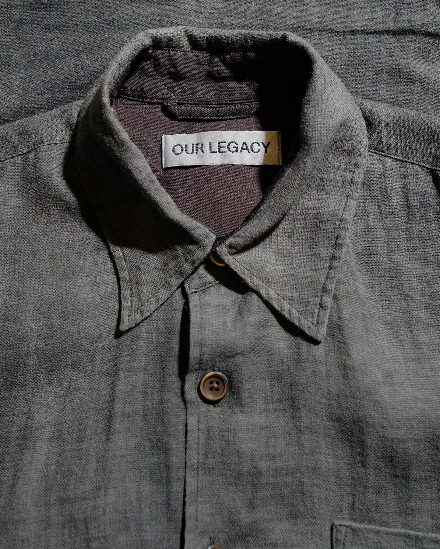 Our Legacy Above Shirt Dark Cloud Sparse Cotton Wool