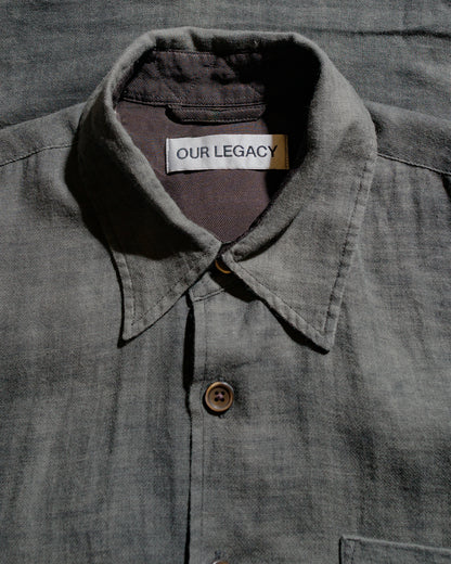 Our Legacy Above Shirt Dark Cloud Sparse Cotton Wool