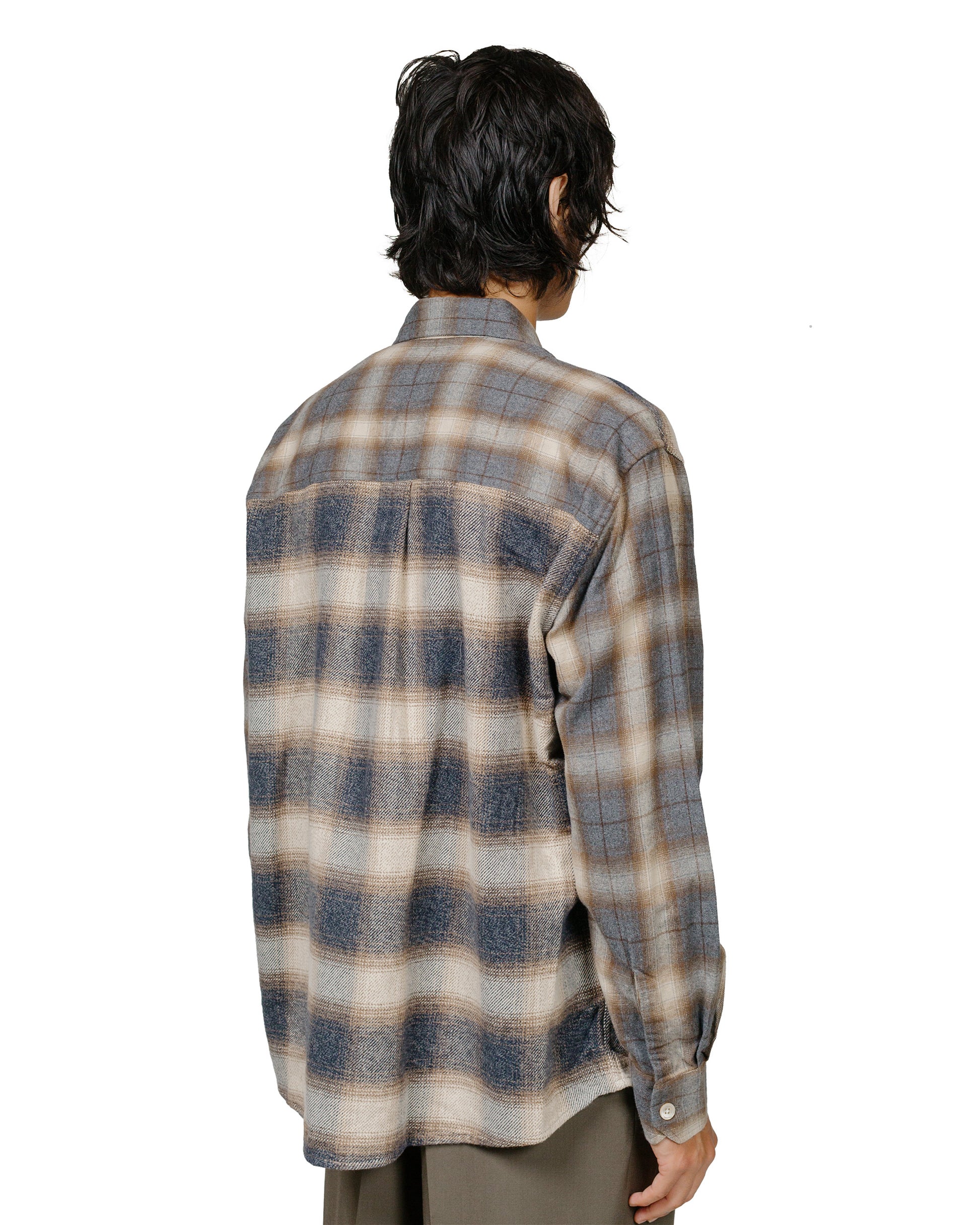 Our Legacy Above Shirt Doyle Check Lagger Flannel model back