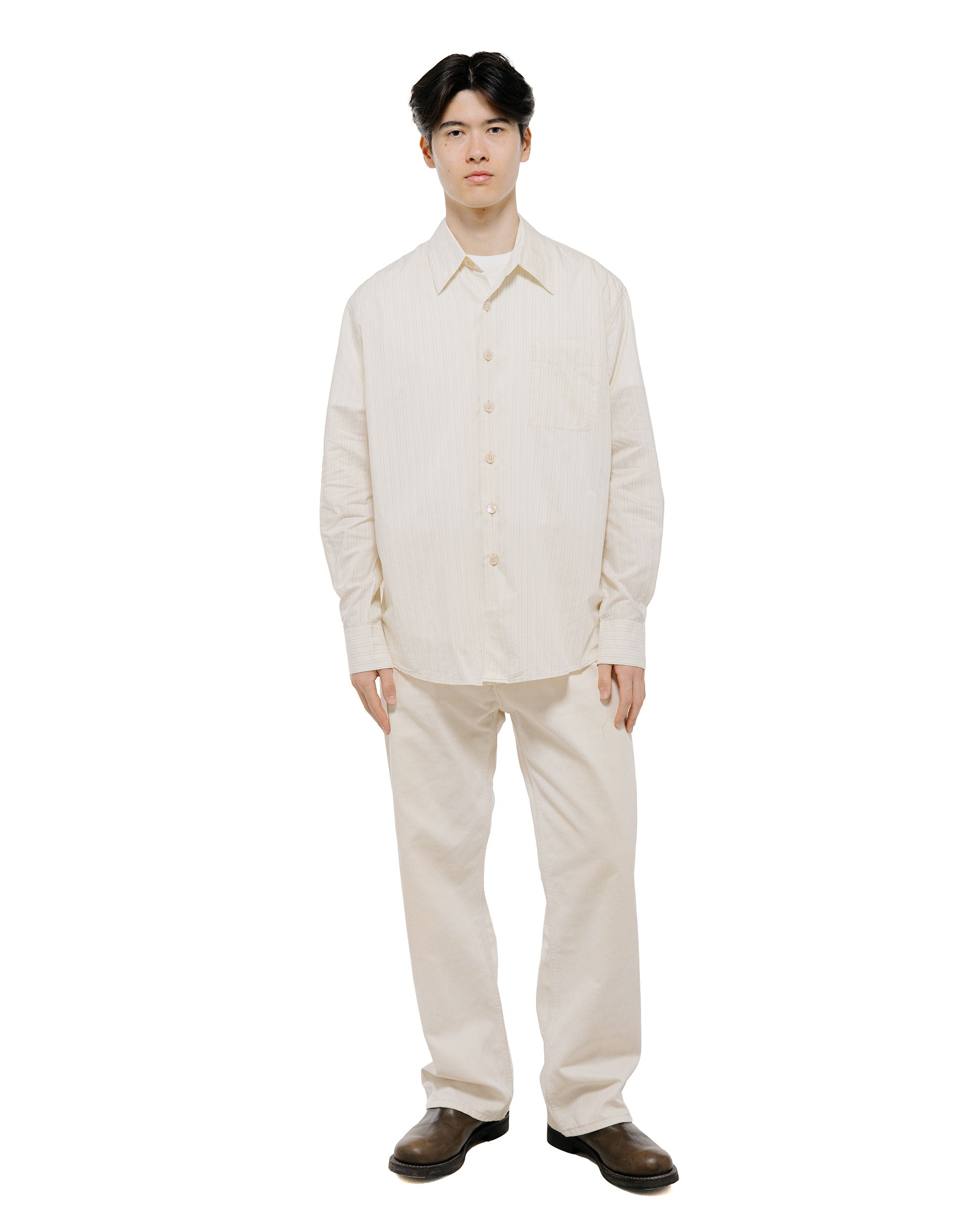 トップス ABOVESHIRT / FADEDBONEWINDSTRIPE LYOCELL Our Legacy Above Shirt Faded Bone Windstripe Lyocell
