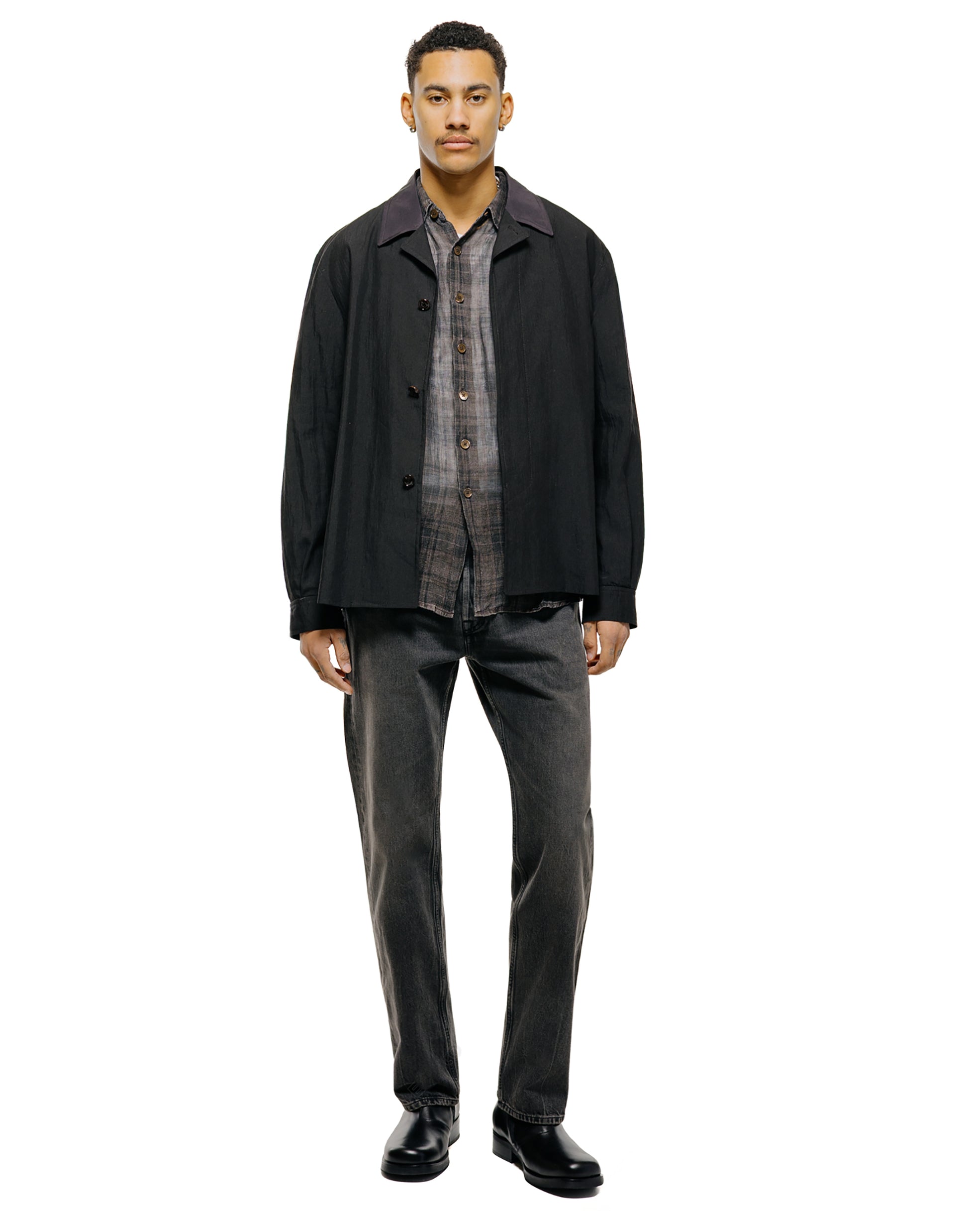 Our Legacy Above Shirt Penumbra Check Sheercoat Linen