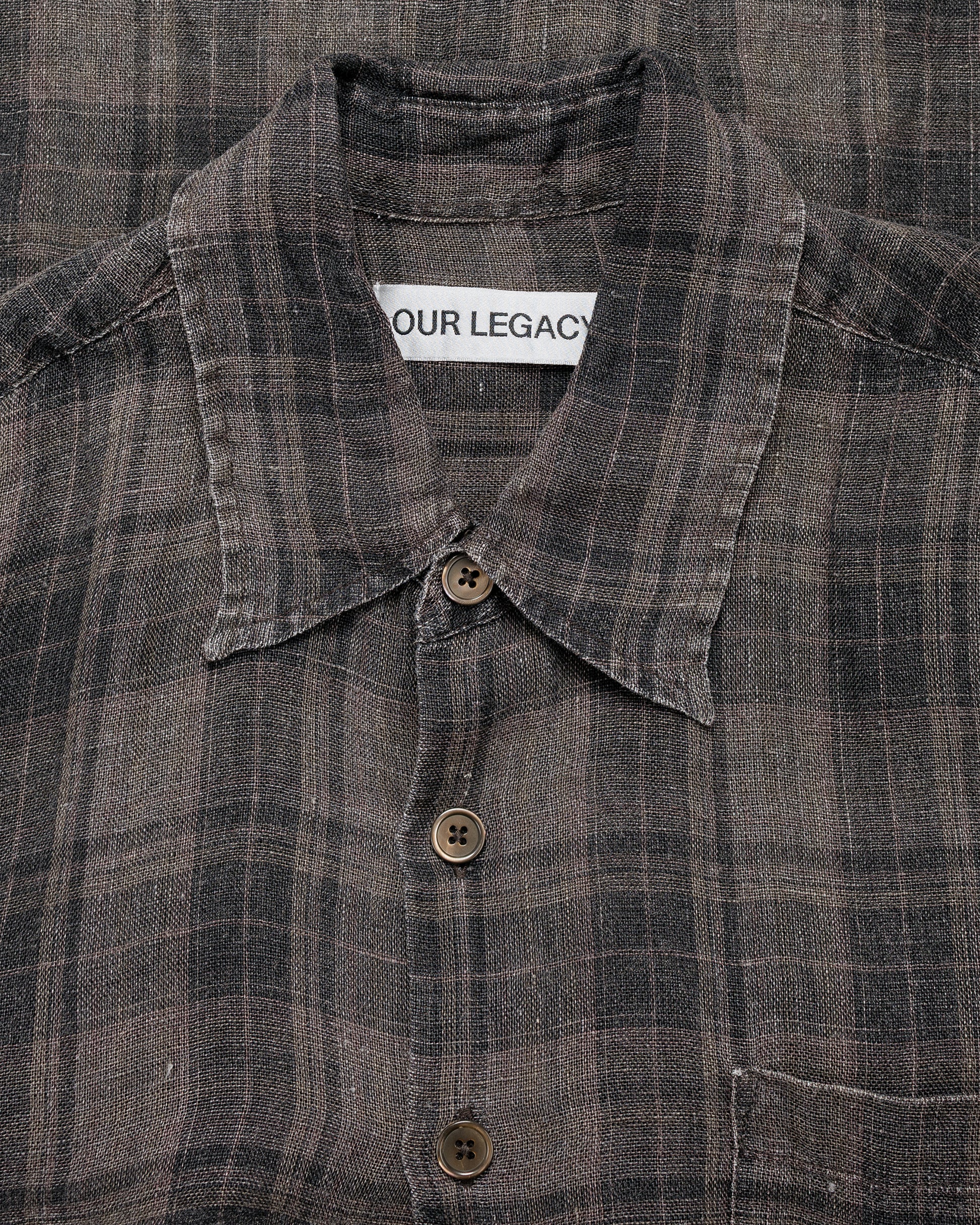 Our Legacy Above Shirt Penumbra Check Sheercoat Linen