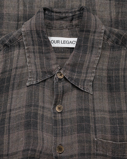 Our Legacy Above Shirt Penumbra Check Sheercoat Linen