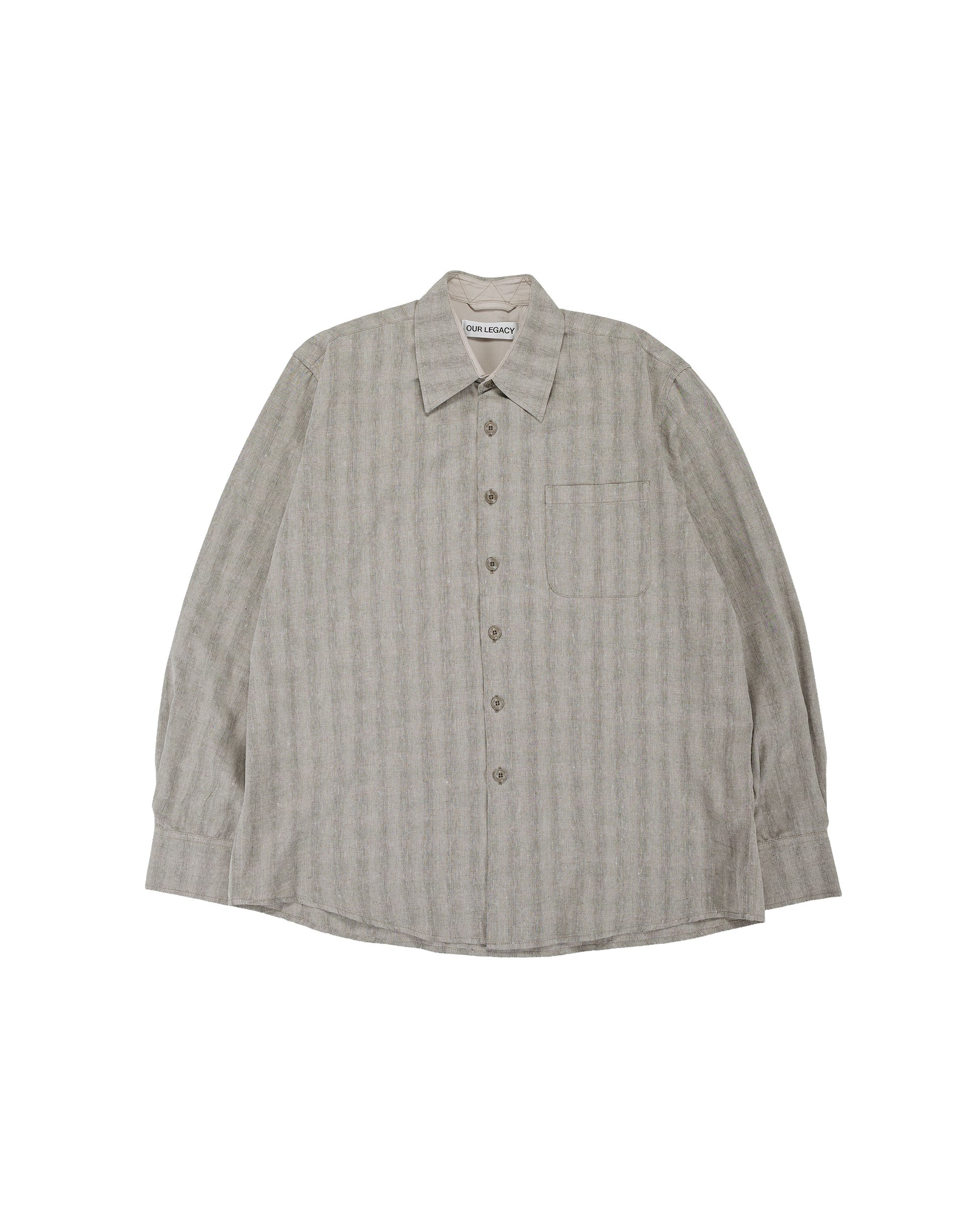 Our Legacy Above Shirt Sage Trail Check Dryline Weave
